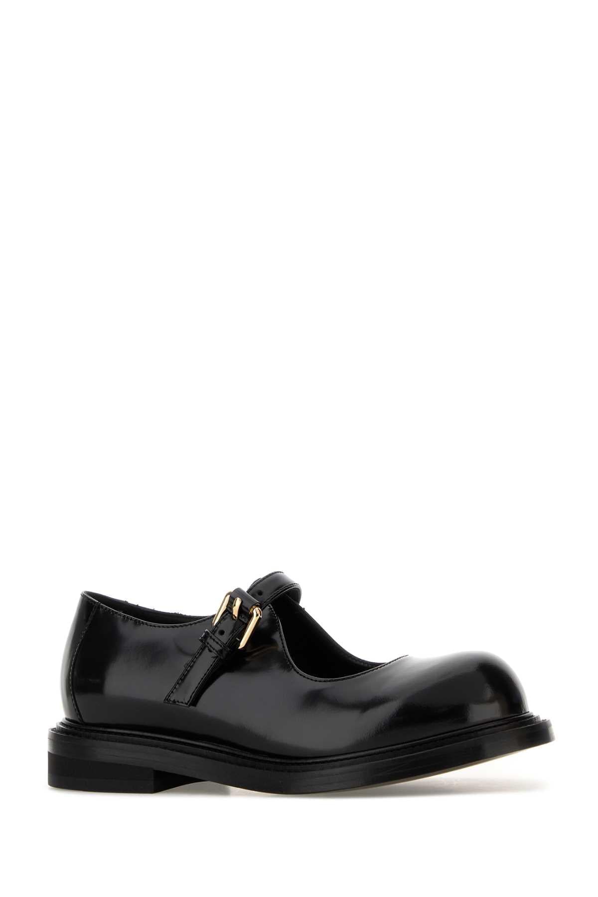 Moschino Women Black Leather Olivia Ballerinas MOSCHINO