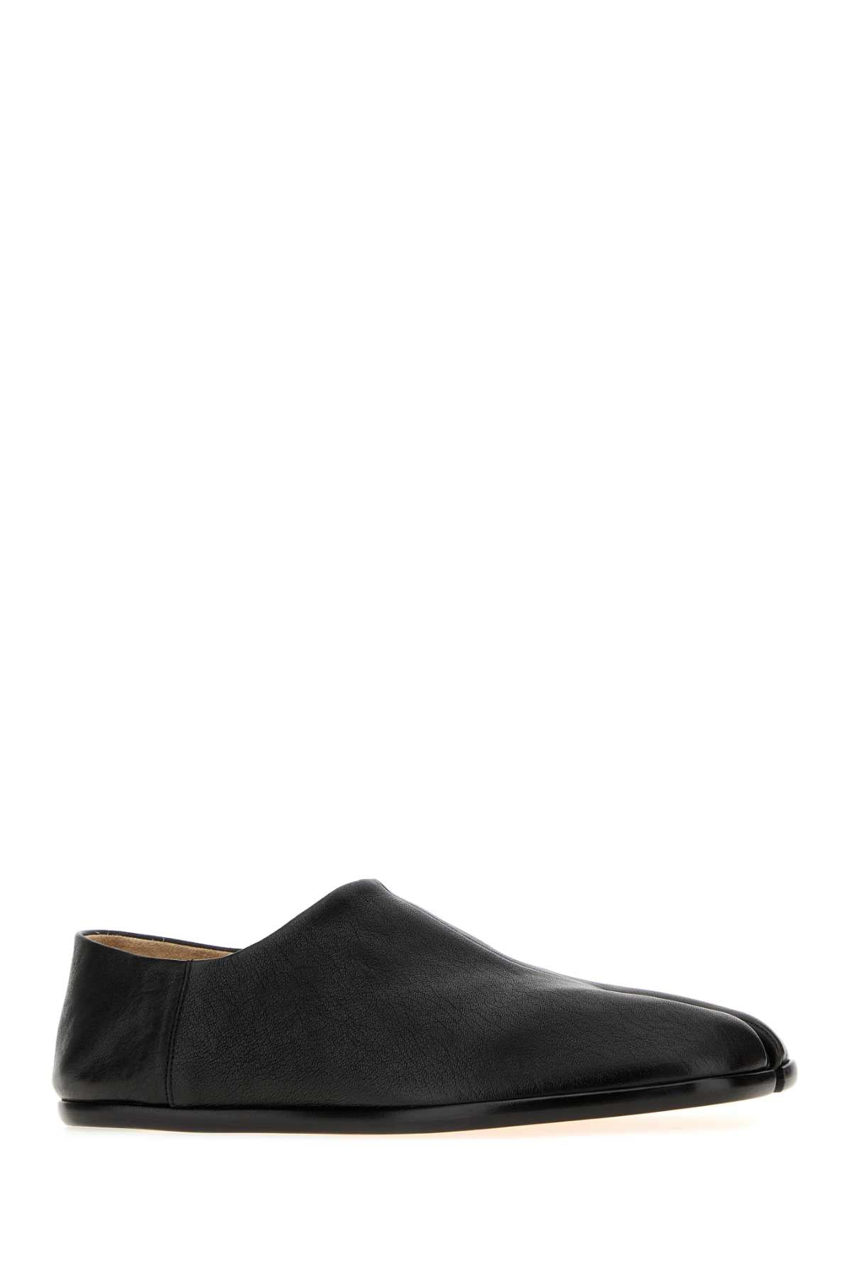 Maison Margiela Men Black Leather Tabi Loafers MAISON MARGIELA