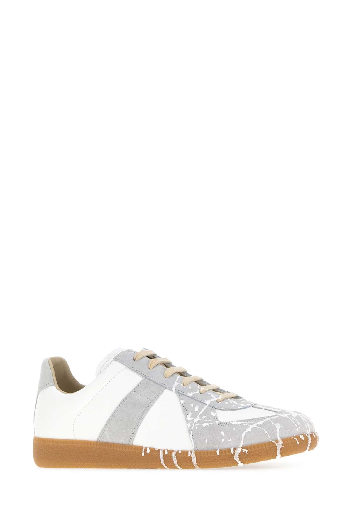 Maison Margiela Men Two-Tone Leather Replica Sneakers MAISON MARGIELA