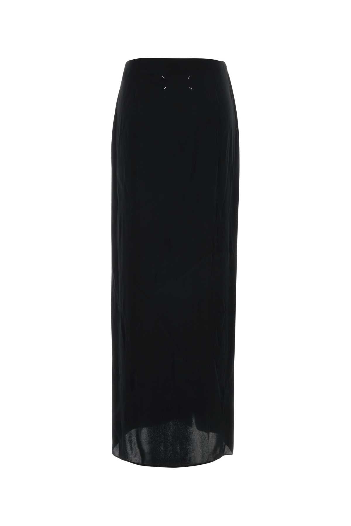 Maison Margiela Women Black Satin Skirt MAISON MARGIELA