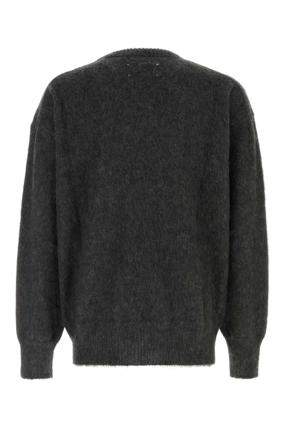 Maison Margiela Men Graphite Wool Blend Oversize Sweater MAISON MARGIELA