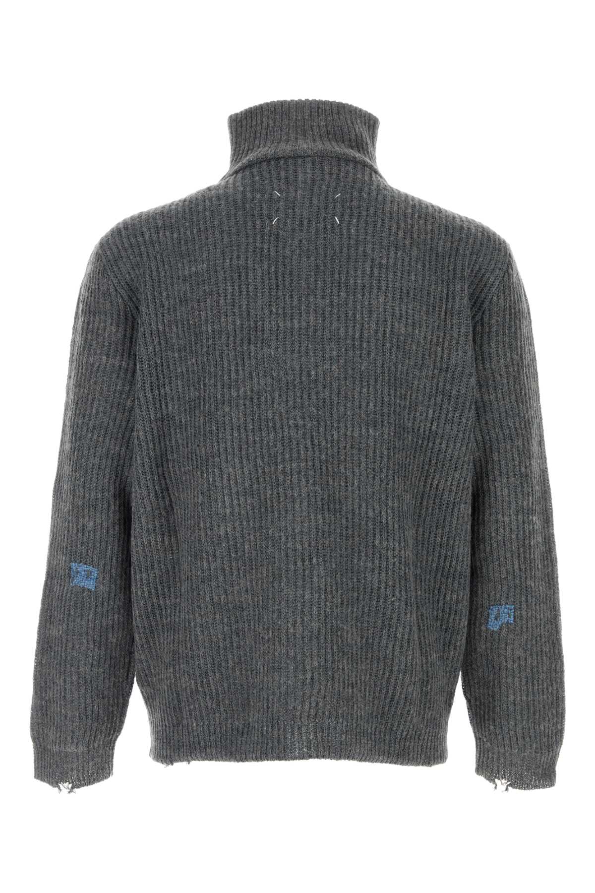 Maison Margiela Men Grey Wool Blend Sweater MAISON MARGIELA