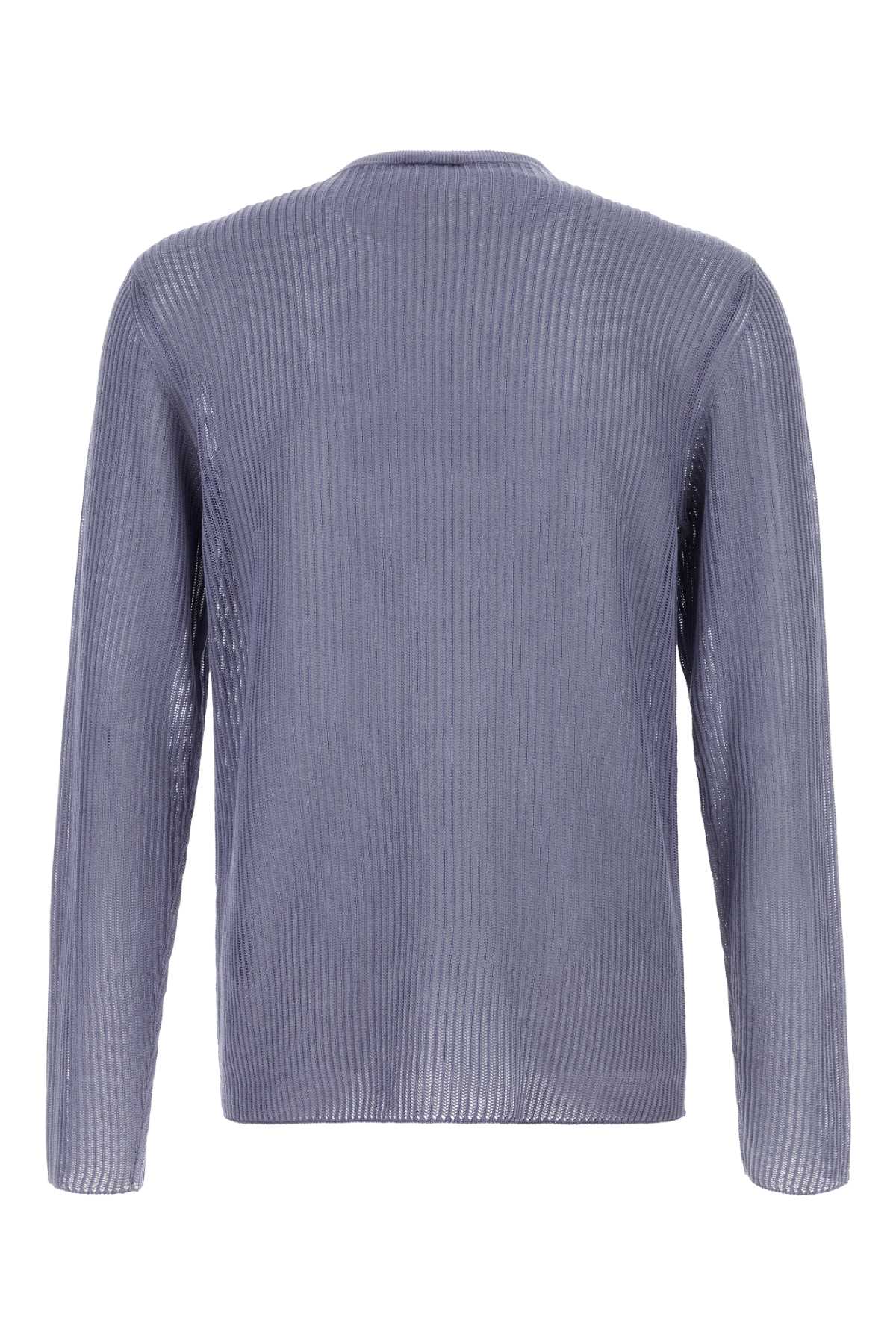 Giorgio Armani Men Air Force Blue Silk Blend Sweater GIORGIO ARMANI
