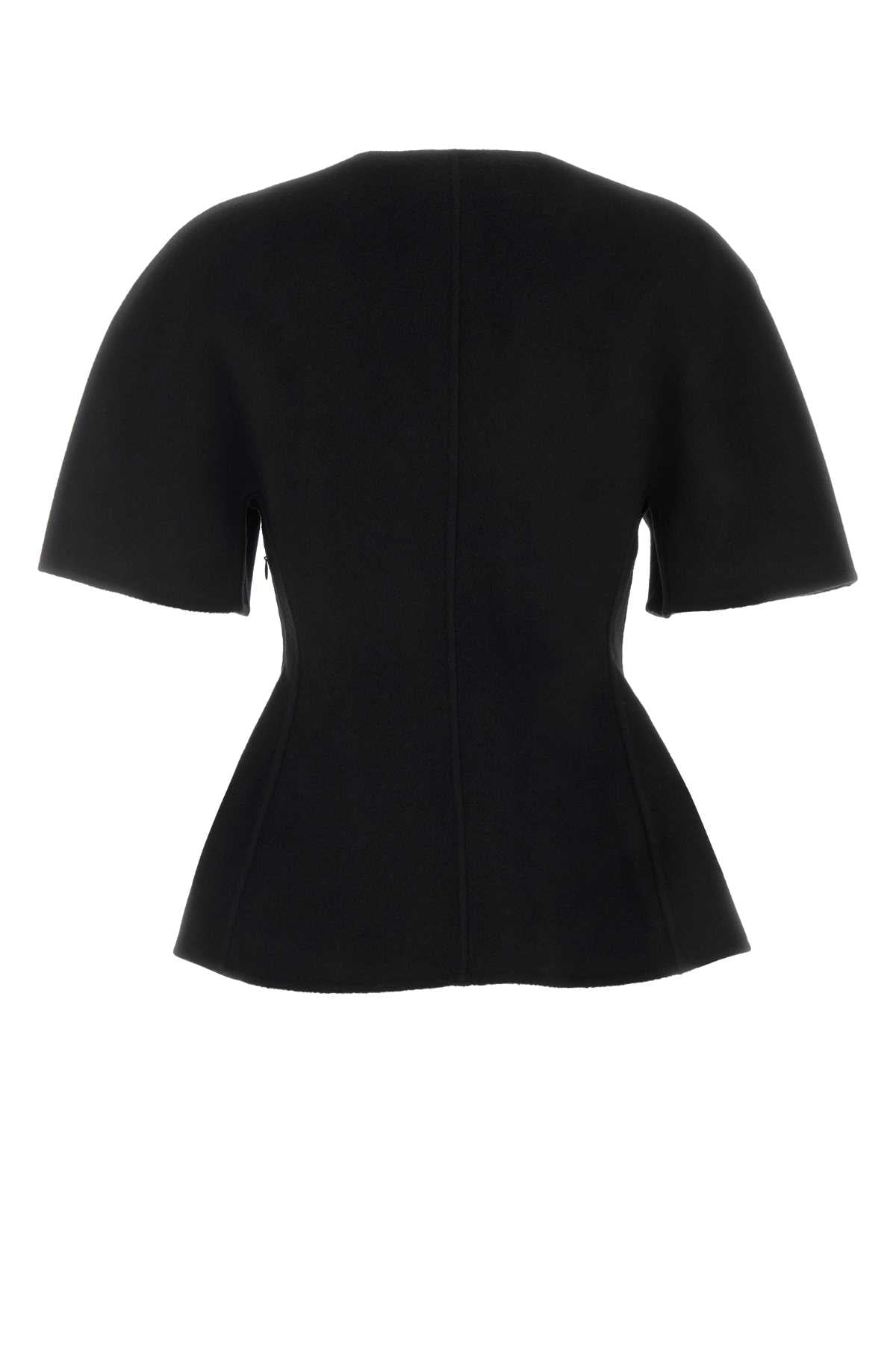 Lisa Yang Women Black Wool Blend Top LISA YANG