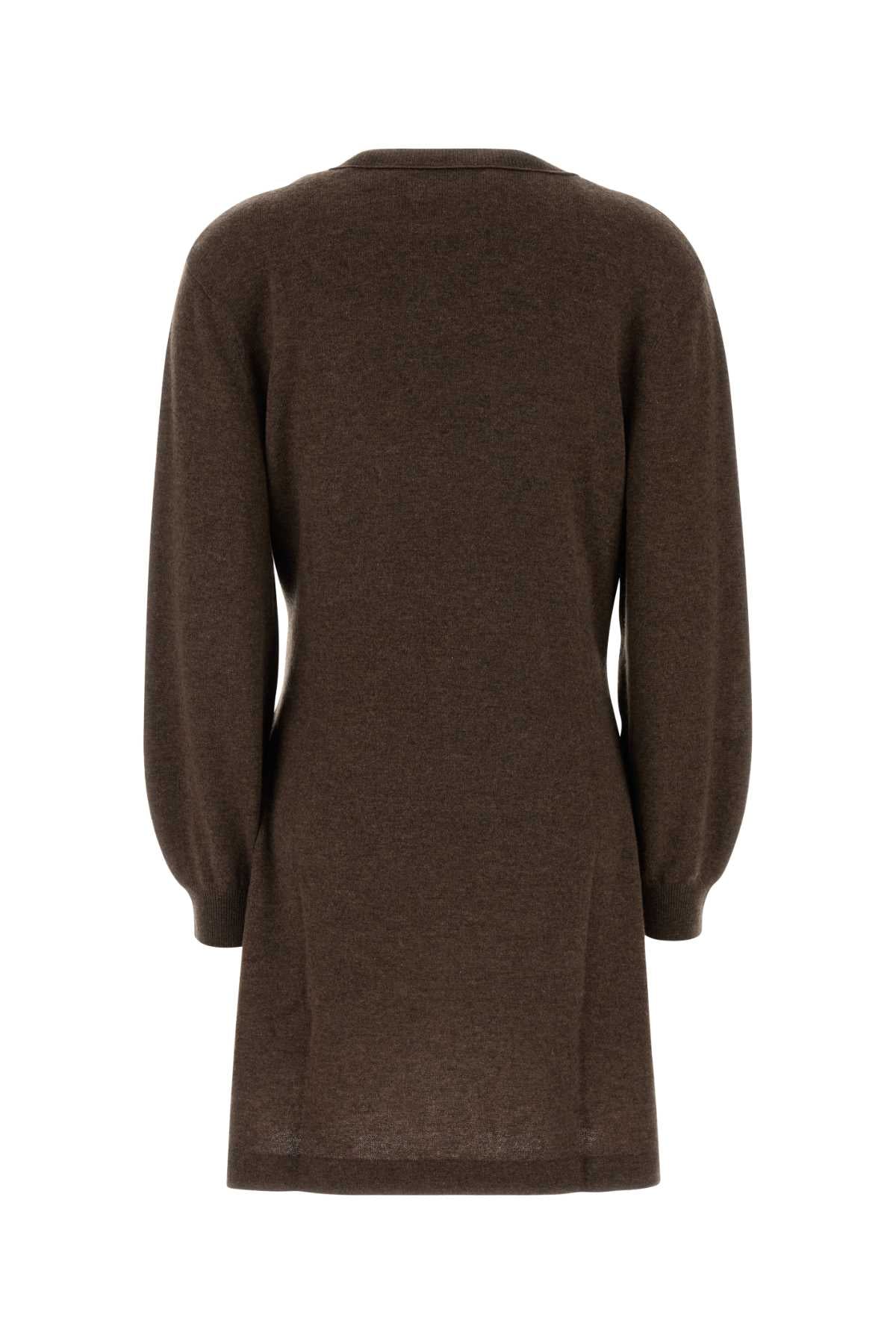 Lisa Yang Women Brown Cashmere Abrielle Sweater Dress LISA YANG