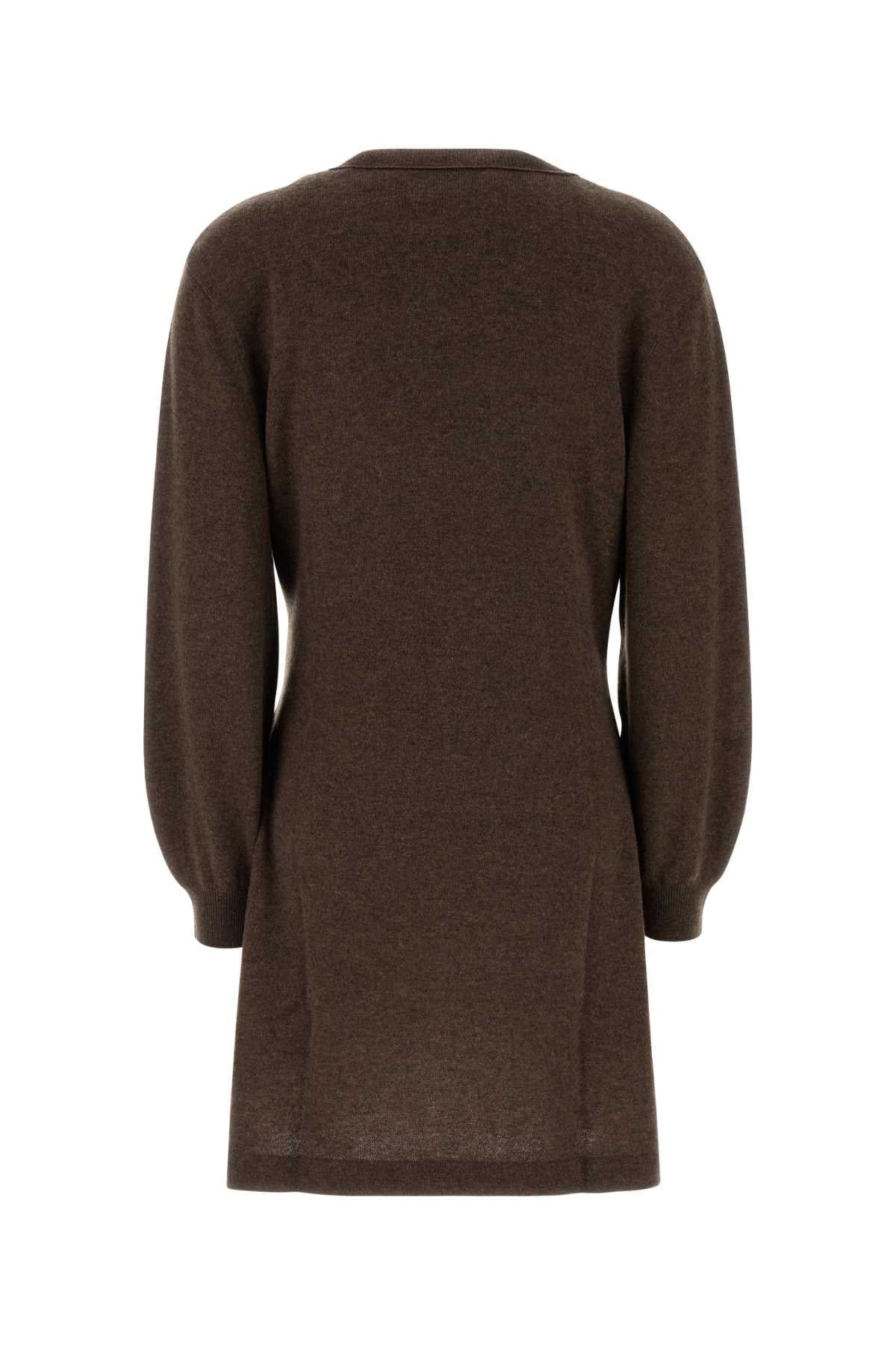 Lisa Yang Women Brown Cashmere Abrielle Sweater Dress LISA YANG
