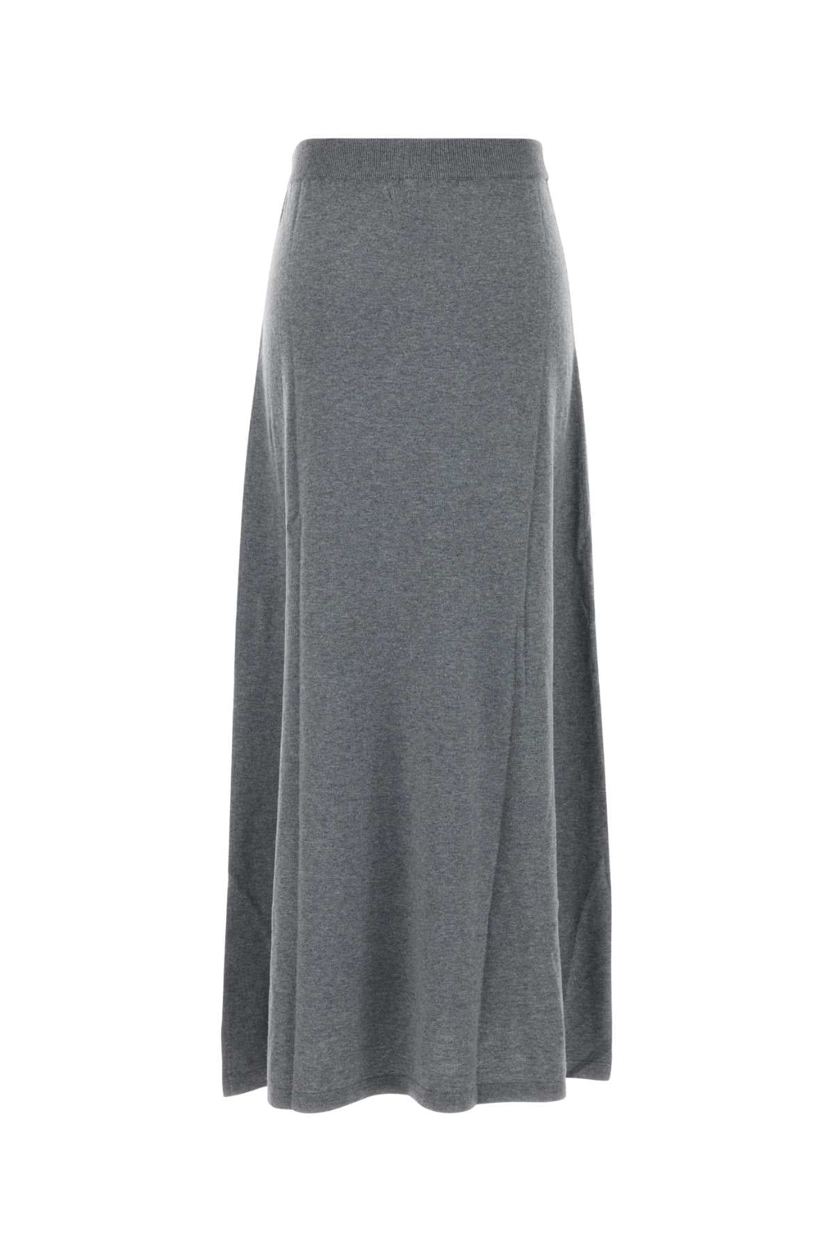 Lisa Yang Women Grey Cotton Blend Adrienne Skirt LISA YANG