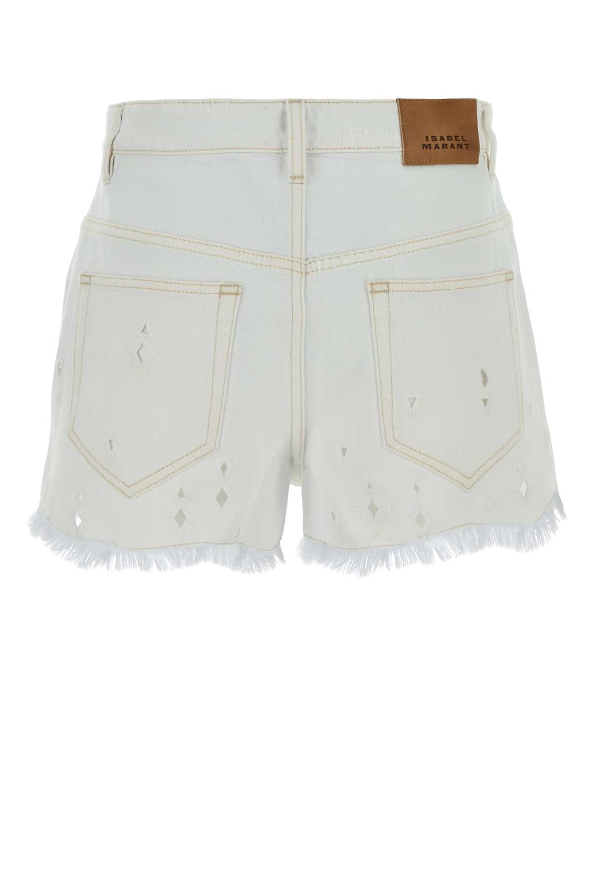 Isabel Marant Women Ice Denim Aecia Shorts ISABEL MARANT