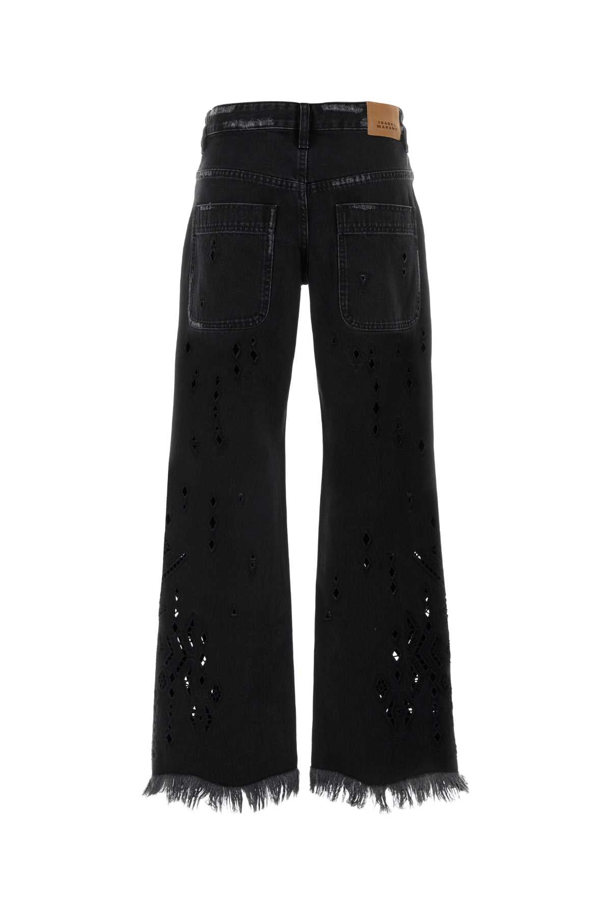 Isabel Marant Women Black Denim Amie Wide-Leg Jeans ISABEL MARANT