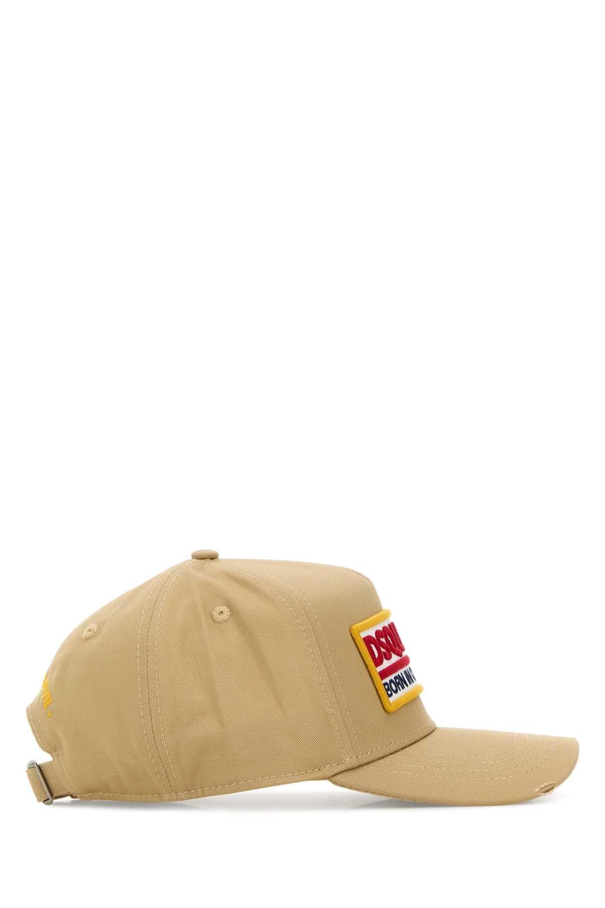 Dsquared Men Beige Cotton Baseball Cap DSQUARED2