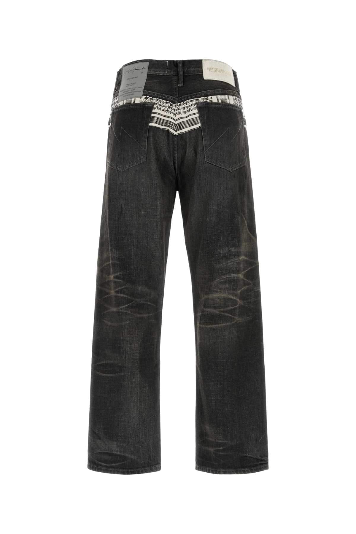 Yohji Yamamoto Men Black Denim Jeans YOHJI YAMAMOTO
