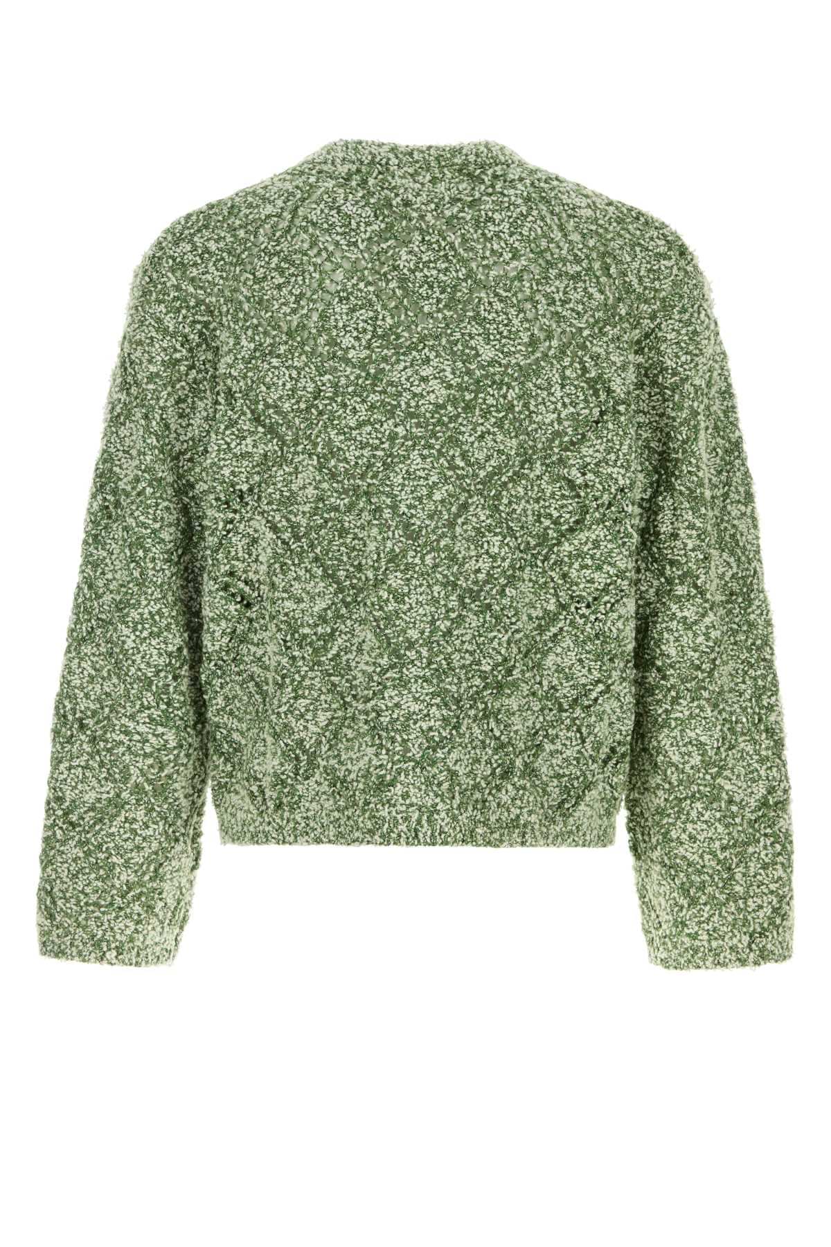 Sefr Men Melange Green Wool Blend Oversize Abain Cardigan SEFR
