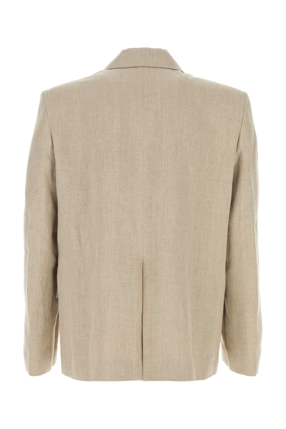 Sefr Men Beige Linen Donovan Blazer SEFR