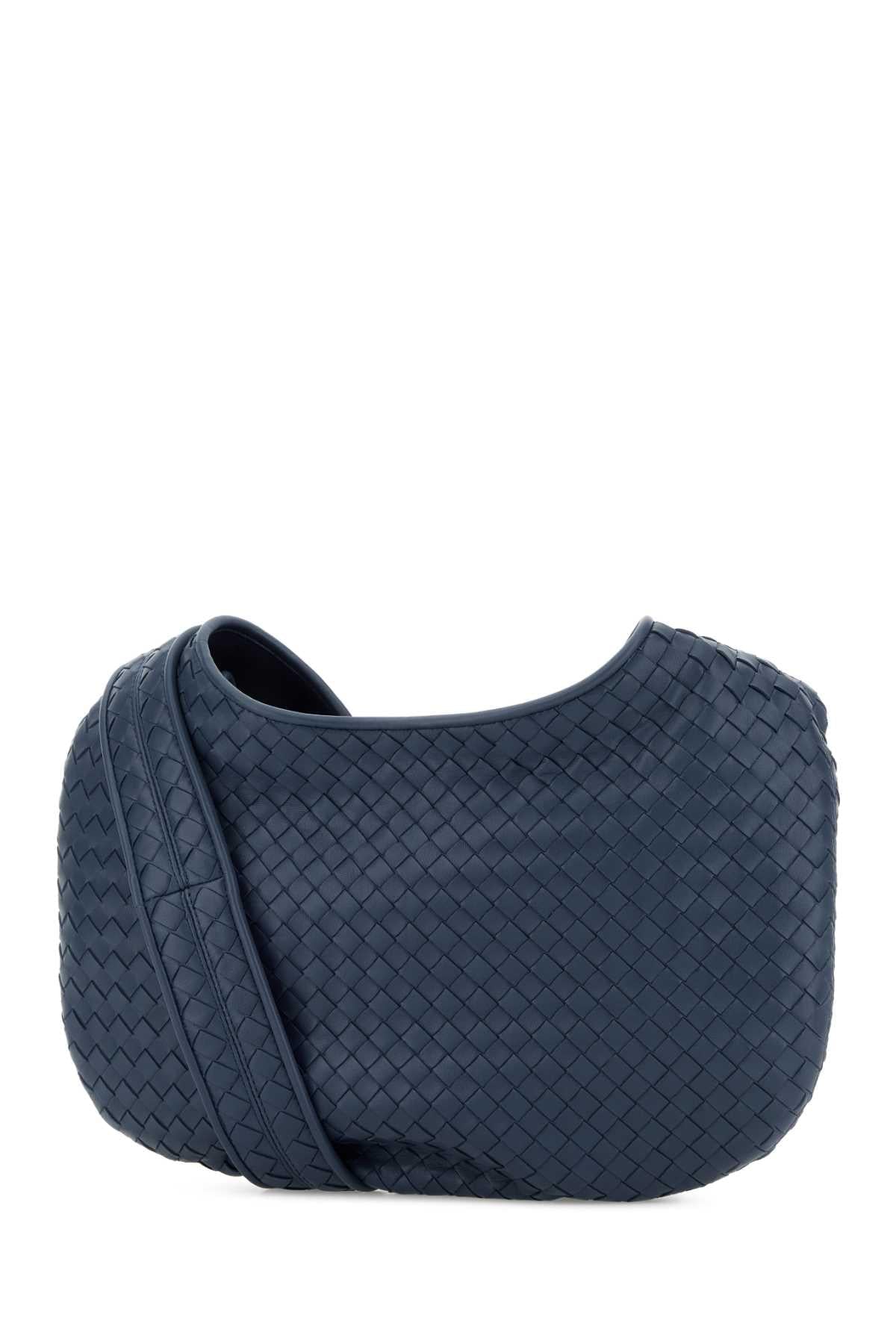Bottega Veneta Men Air Force Blue Nappa Leather Veneto Crossbody Bag BOTTEGA VENETA