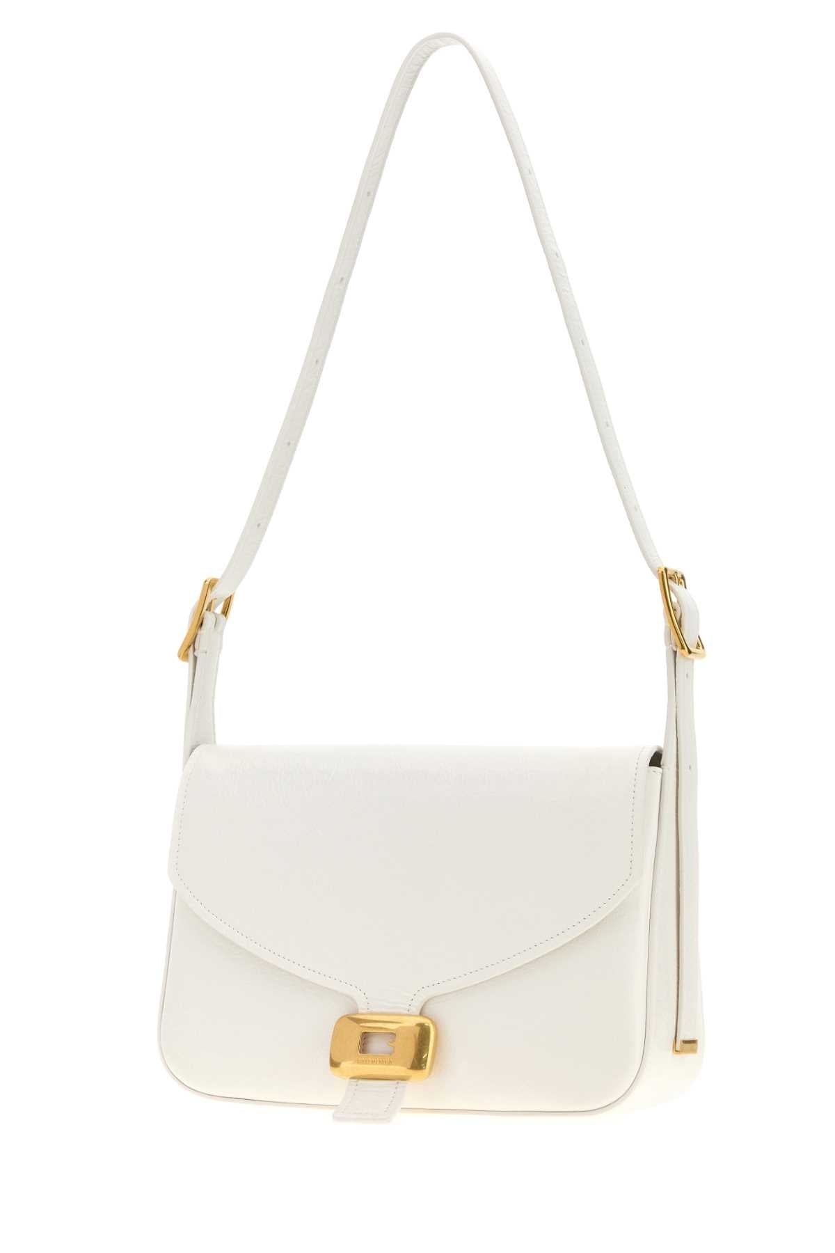 Balenciaga Women White Leather Medium Clicca Shoulder Bag BALENCIAGA