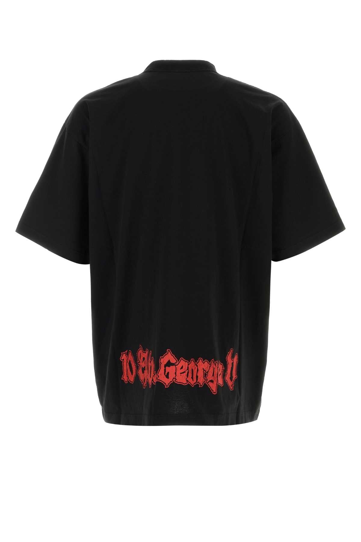 Balenciaga Men Black Cotton Oversize T-Shirt BALENCIAGA