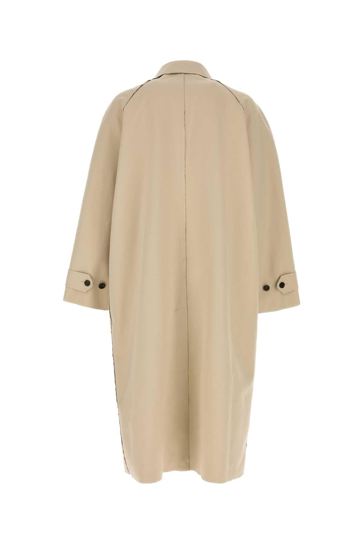 Balenciaga Men Beige Cotton Trench Coat BALENCIAGA