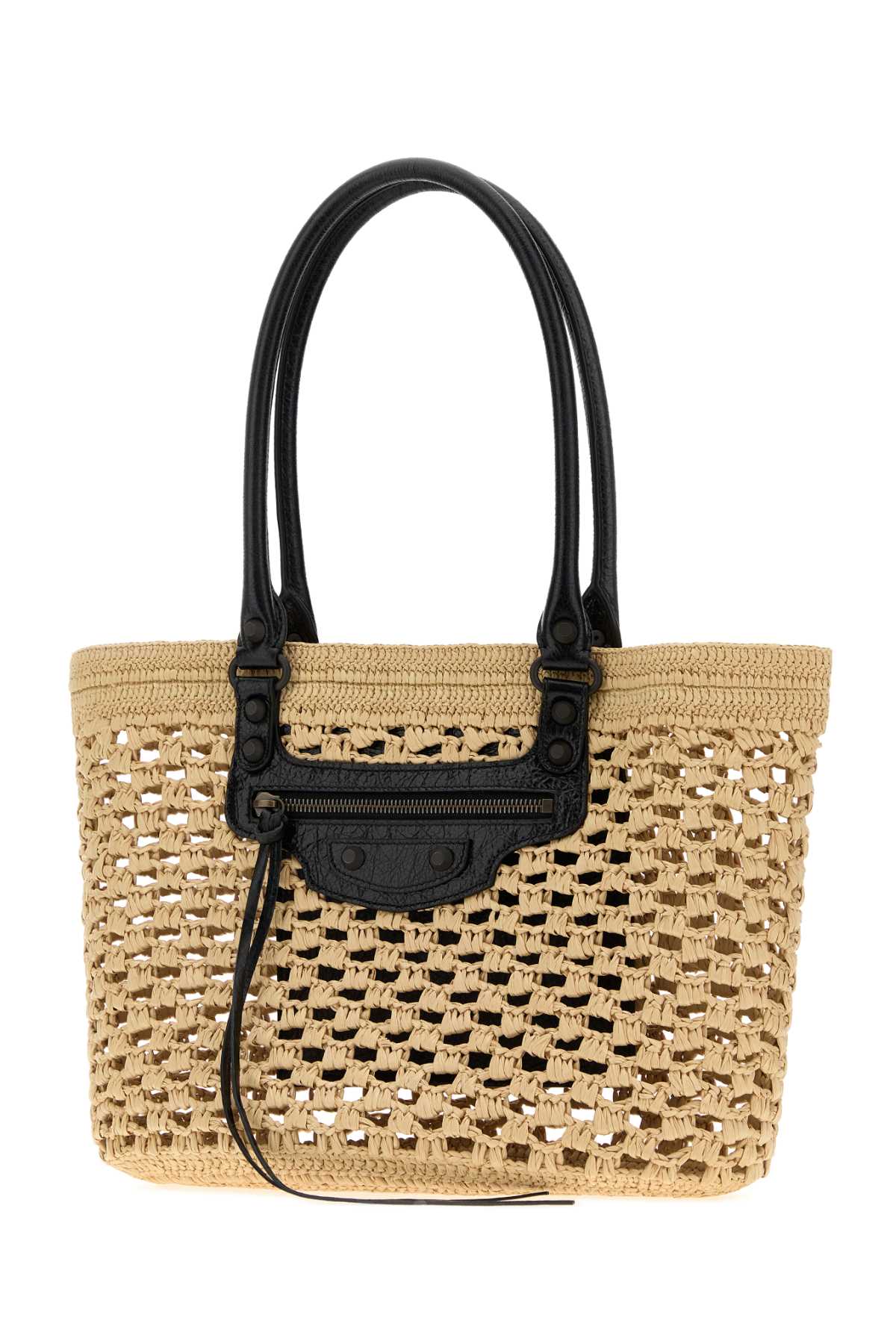 Balenciaga Women Raffia Medium Le City Bucket Bag BALENCIAGA