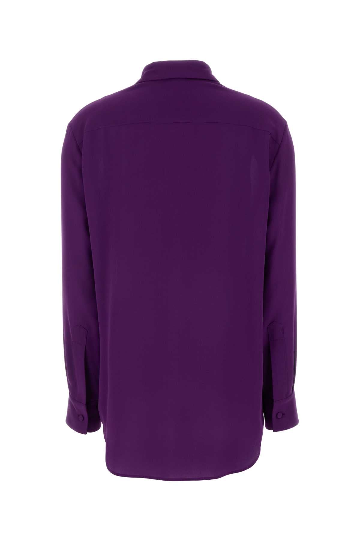 Balenciaga Women Purple Georgette Shirt BALENCIAGA
