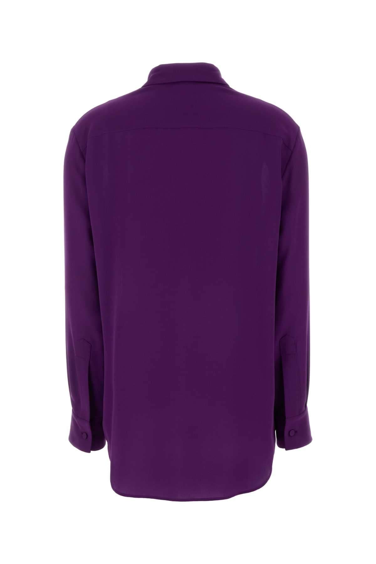 Balenciaga Women Purple Georgette Shirt BALENCIAGA