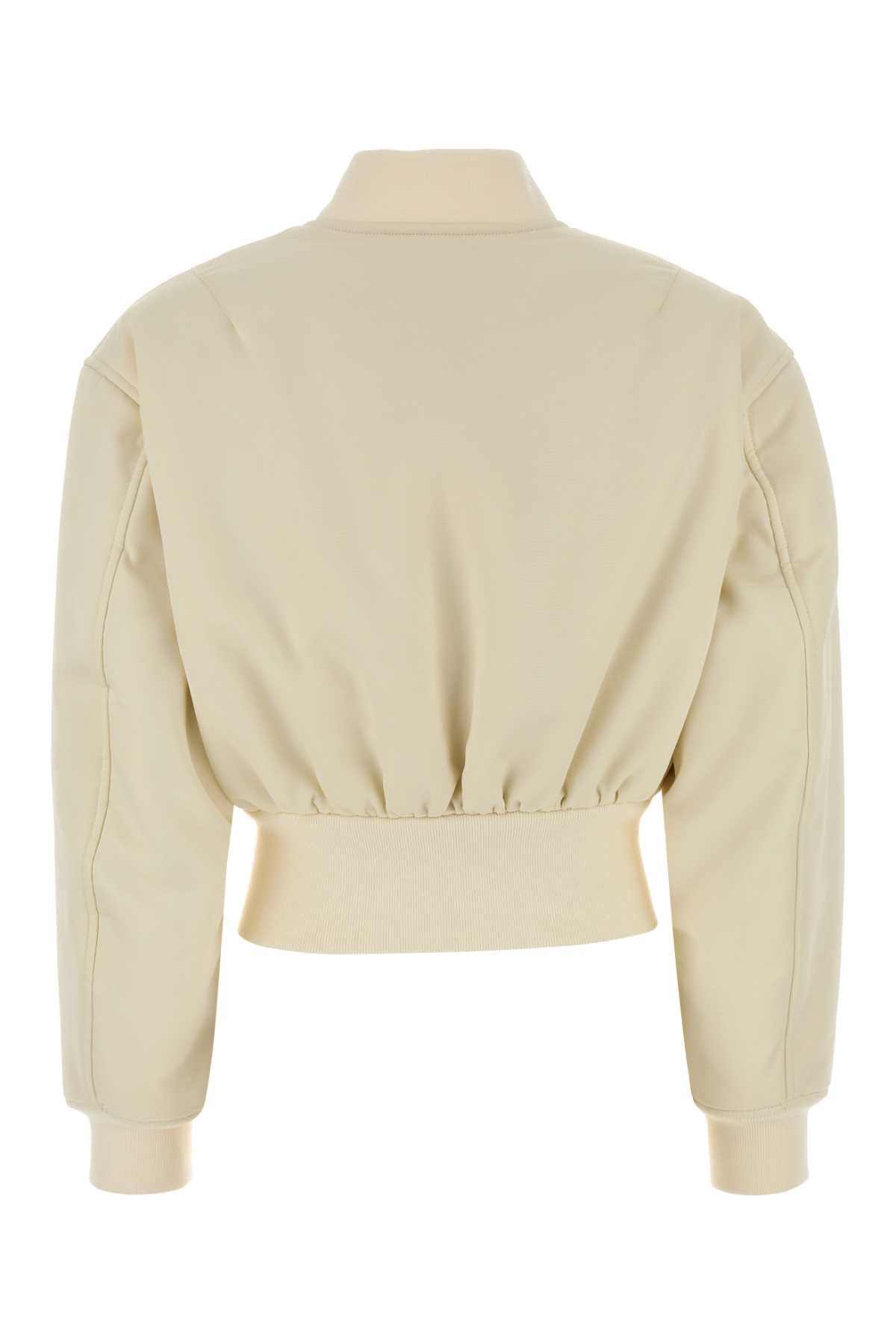 Balenciaga Women Ivory Polyester Bomber Jacket BALENCIAGA