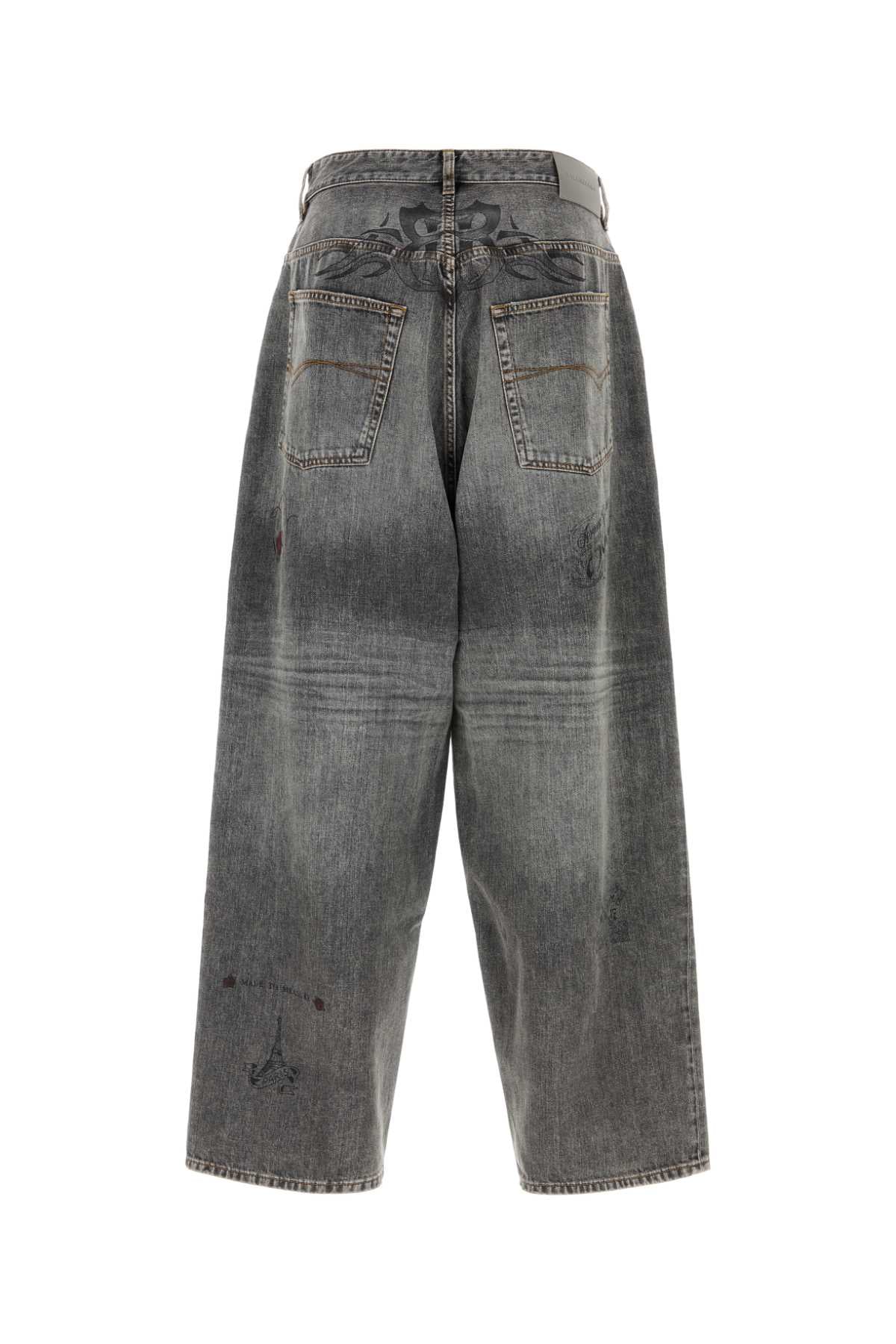 Balenciaga Men Dark Grey Denim Jeans BALENCIAGA