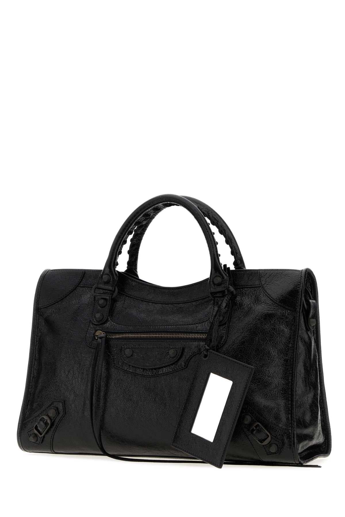 Balenciaga Women Black Leather Medium Le City Handbag BALENCIAGA