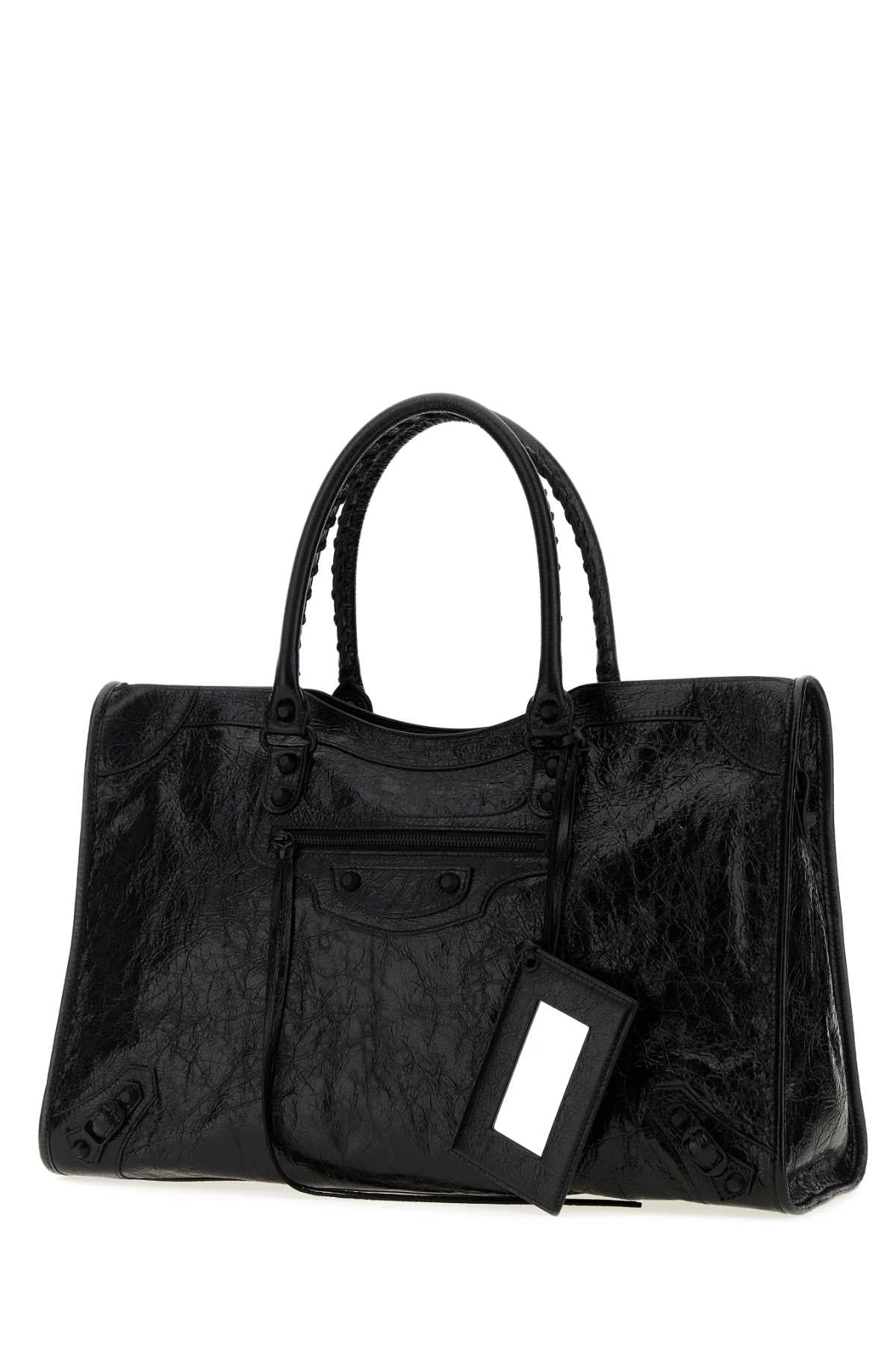 Balenciaga Men Black Leather Large Le City Shopping Bag BALENCIAGA