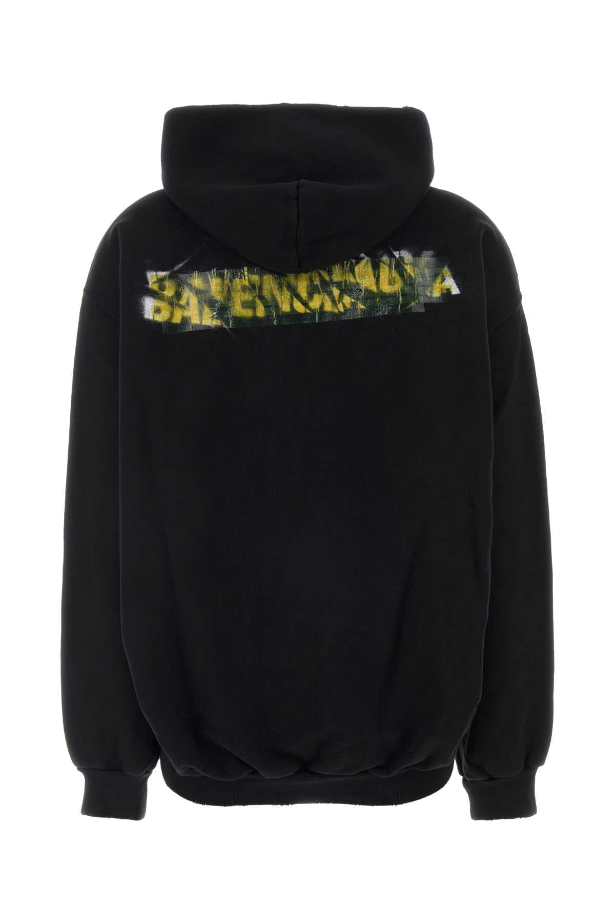 Balenciaga Women Black Cotton Oversize Sweatshirt BALENCIAGA