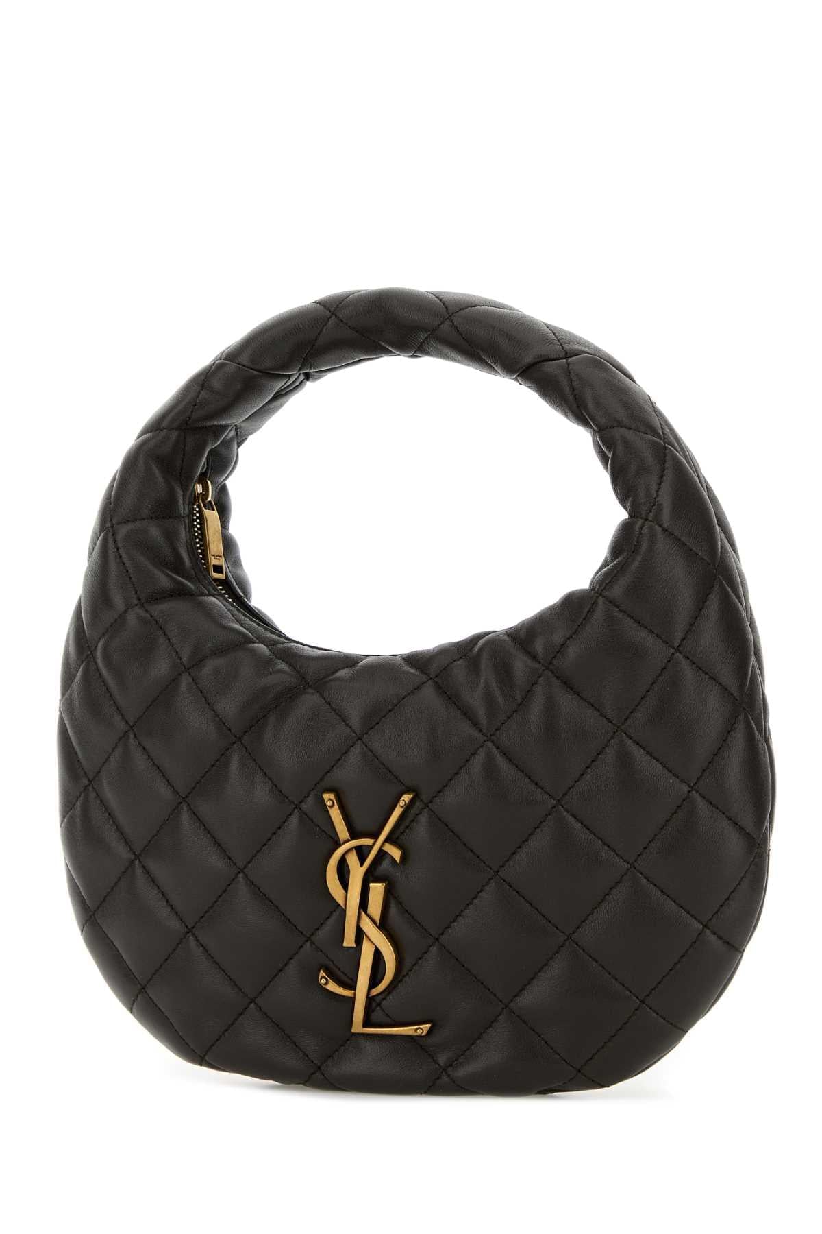 Saint Laurent Women Charcoal Nappa Leather Icarino Shoulder Bag SAINT LAURENT