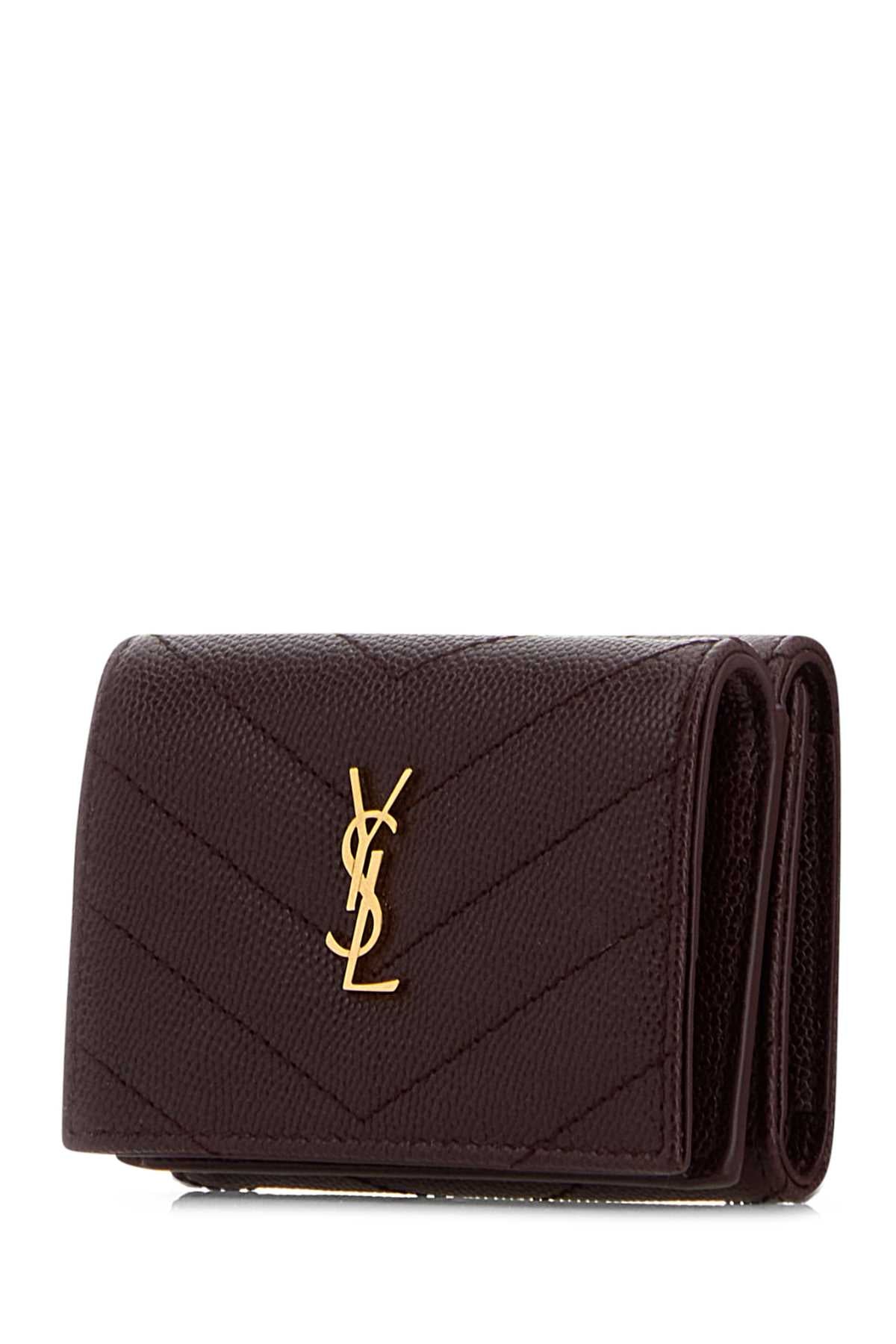 Saint Laurent Women Plum Leather Wallet SAINT LAURENT