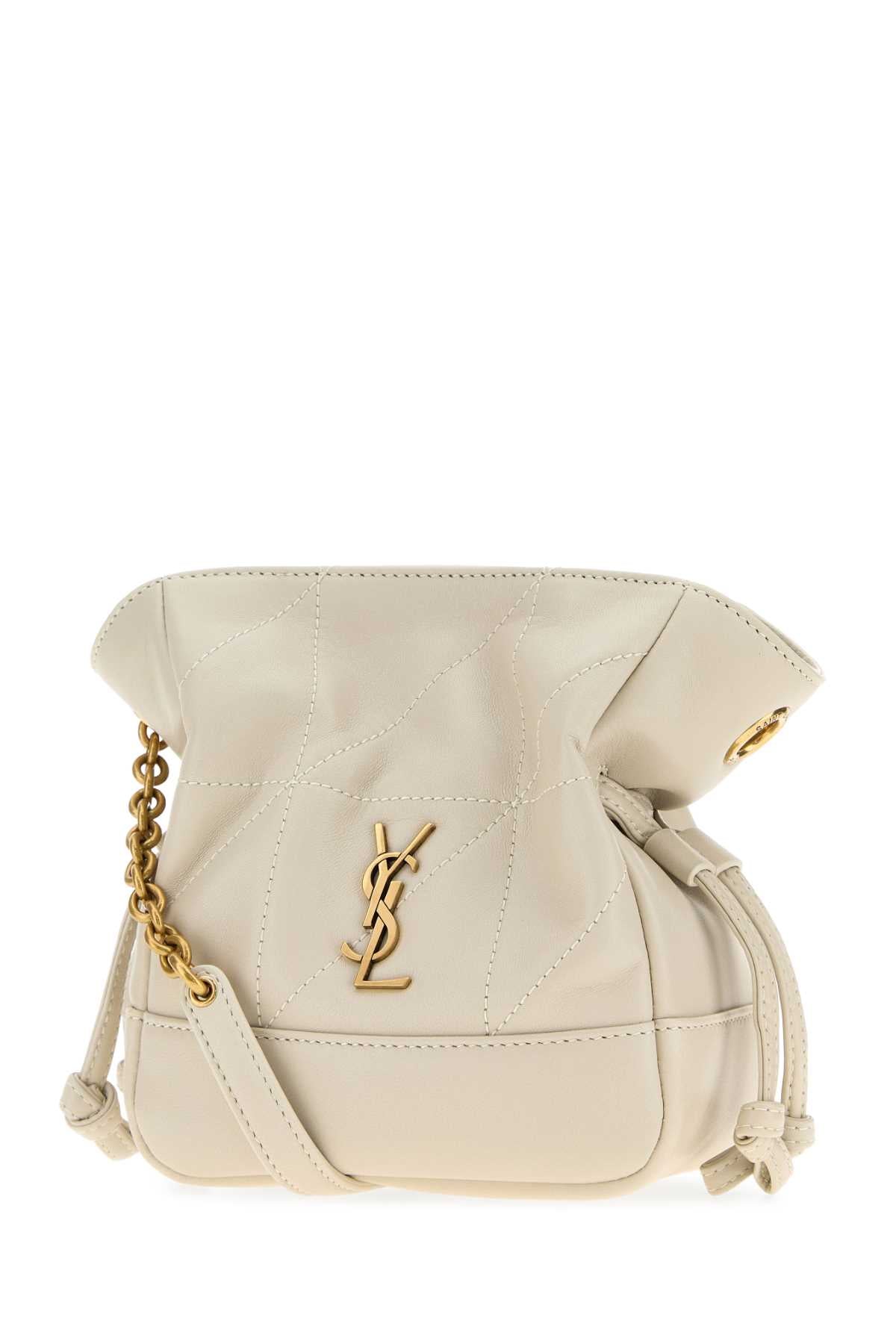 Saint Laurent Women Sand Leather Mini Jamie Bucket Bag SAINT LAURENT