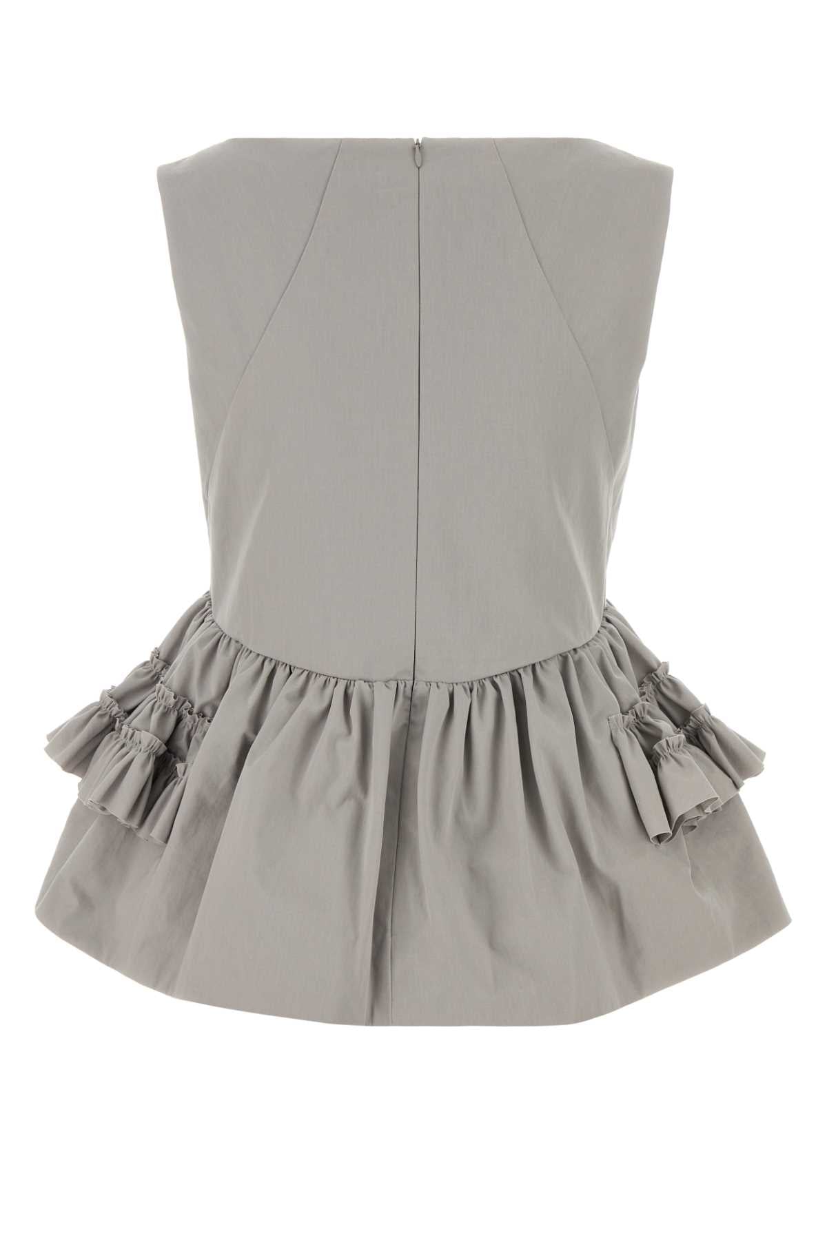 Dries Van Noten Women Grey Cotton Casey Top DRIES VAN NOTEN