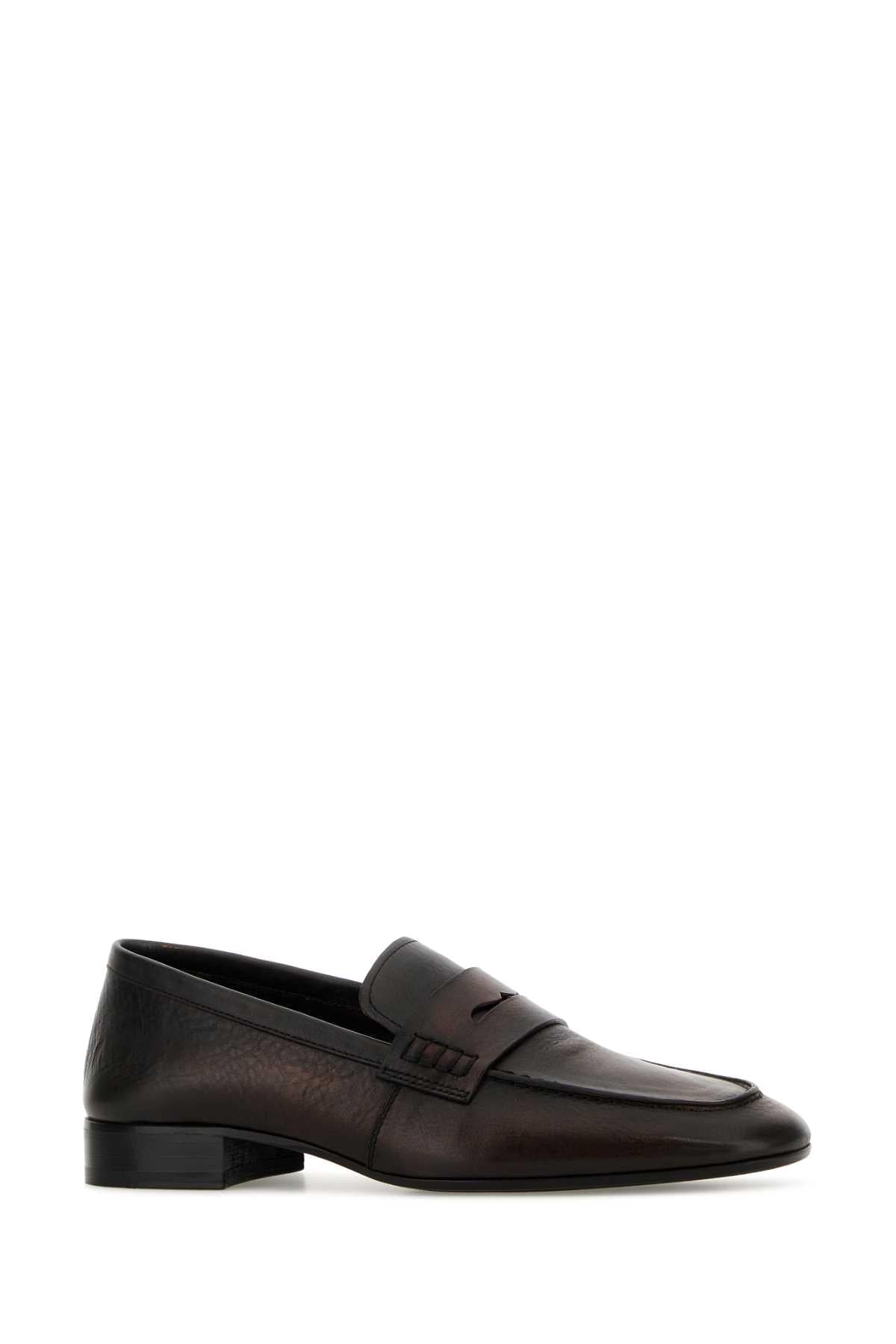 Dries Van Noten Women Dark Brown Leather Loafers DRIES VAN NOTEN