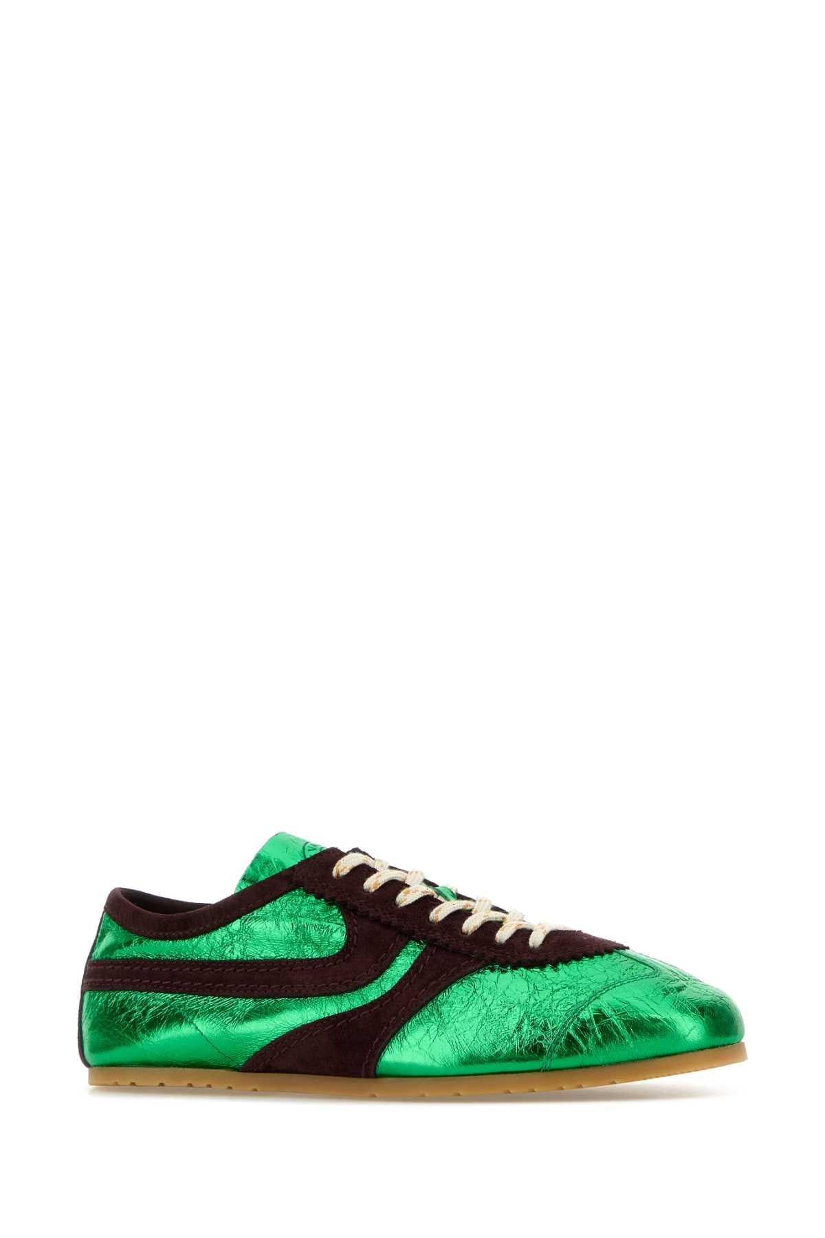 Dries Van Noten Women Two-Tone Leather And Suede Sneakers DRIES VAN NOTEN