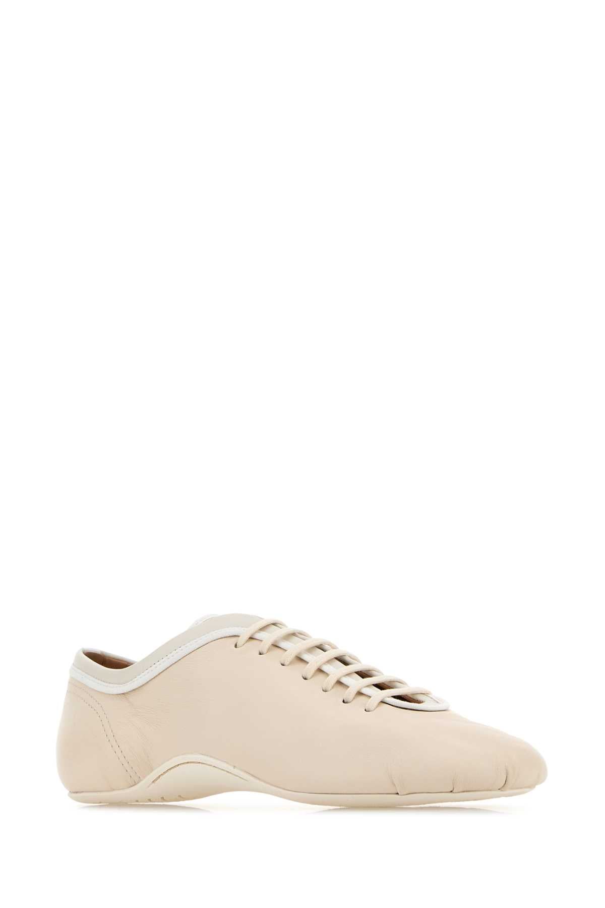 Dries Van Noten Women Ivory Leather Sneakers DRIES VAN NOTEN