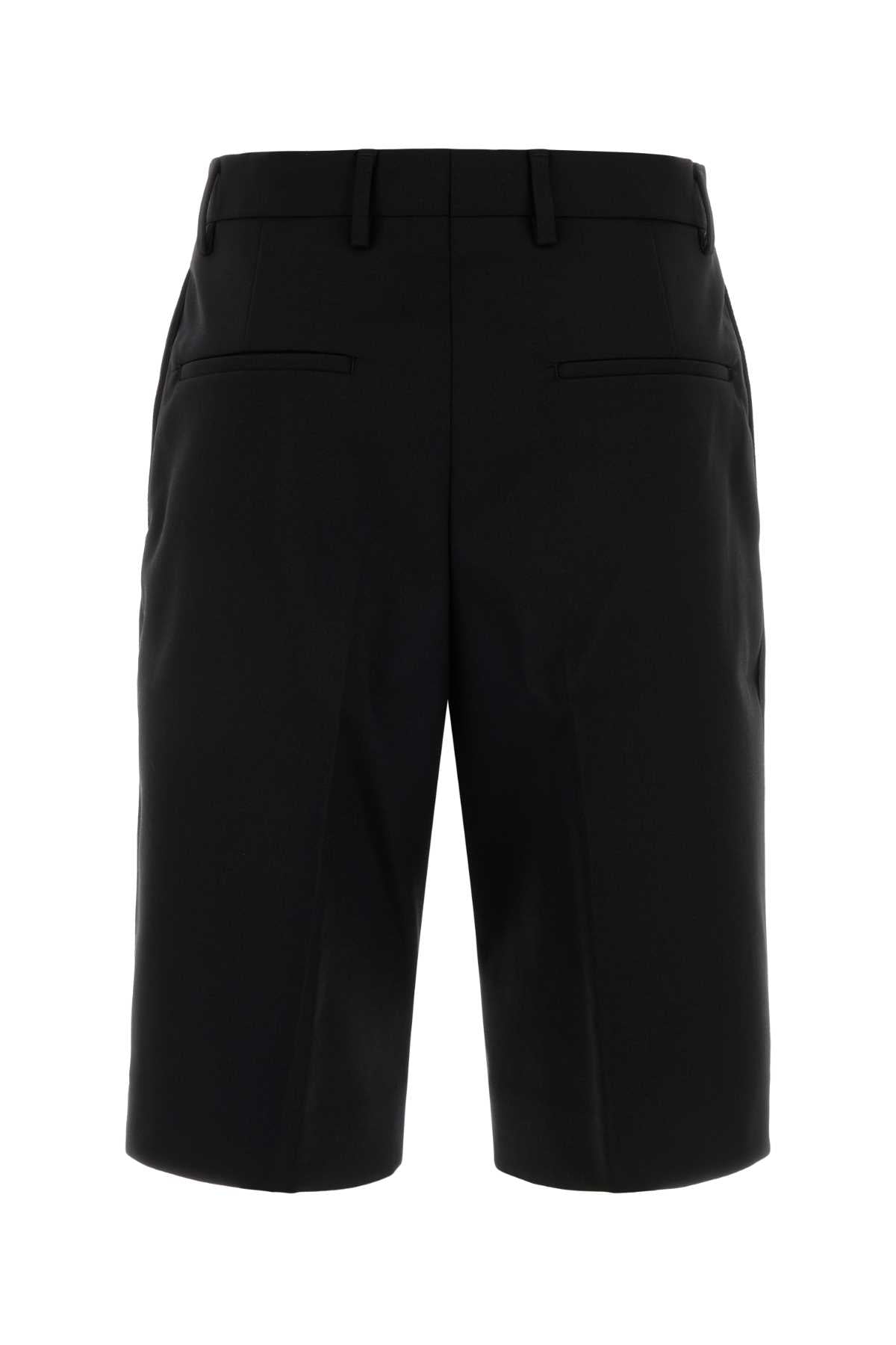Dries Van Noten Women Black Stretch Gabardine Pilar Bermuda Shorts DRIES VAN NOTEN