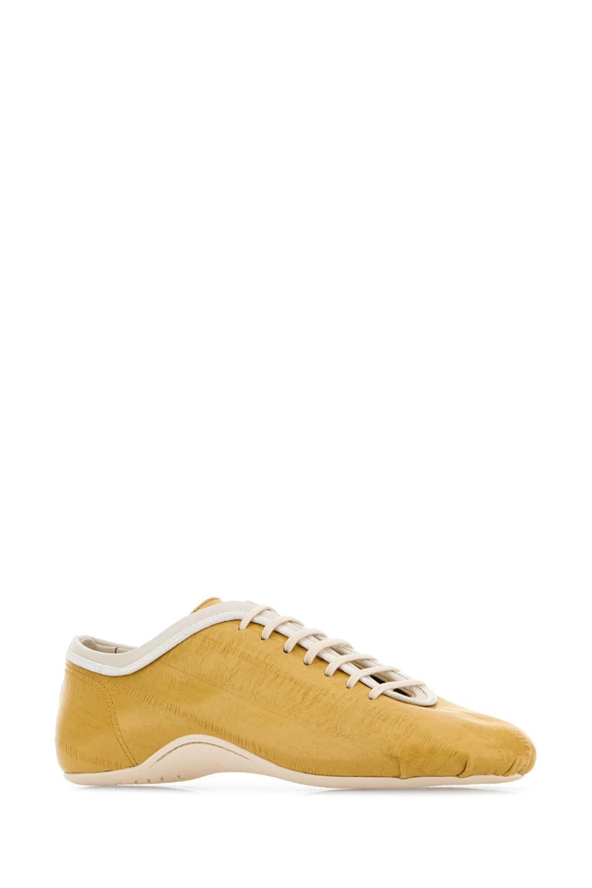 Dries Van Noten Women Yellow Leather Sneakers DRIES VAN NOTEN