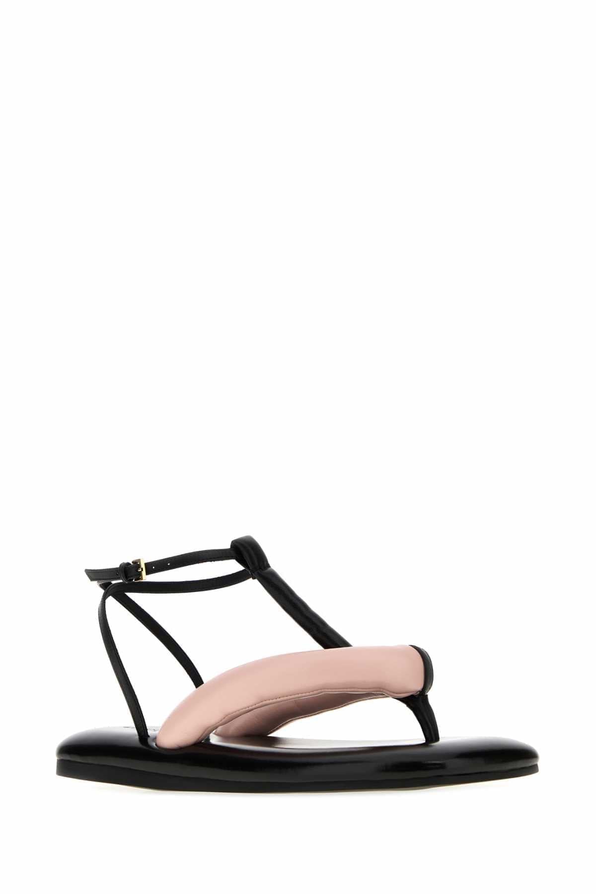 Givenchy Women Two-Tone Leather Boudoir Thong Sandals GIVENCHY