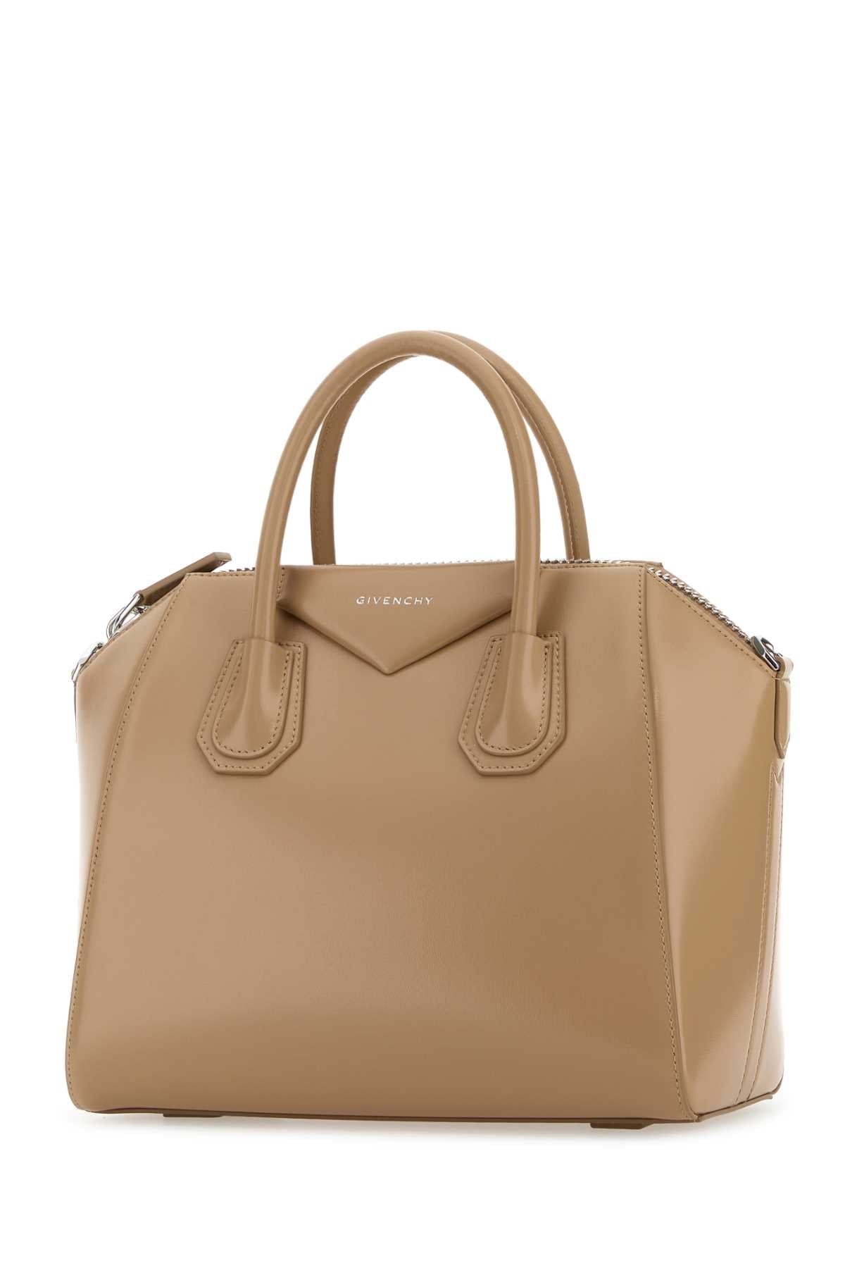 Givenchy Women Beige Leather Small Antigona Handbag GIVENCHY