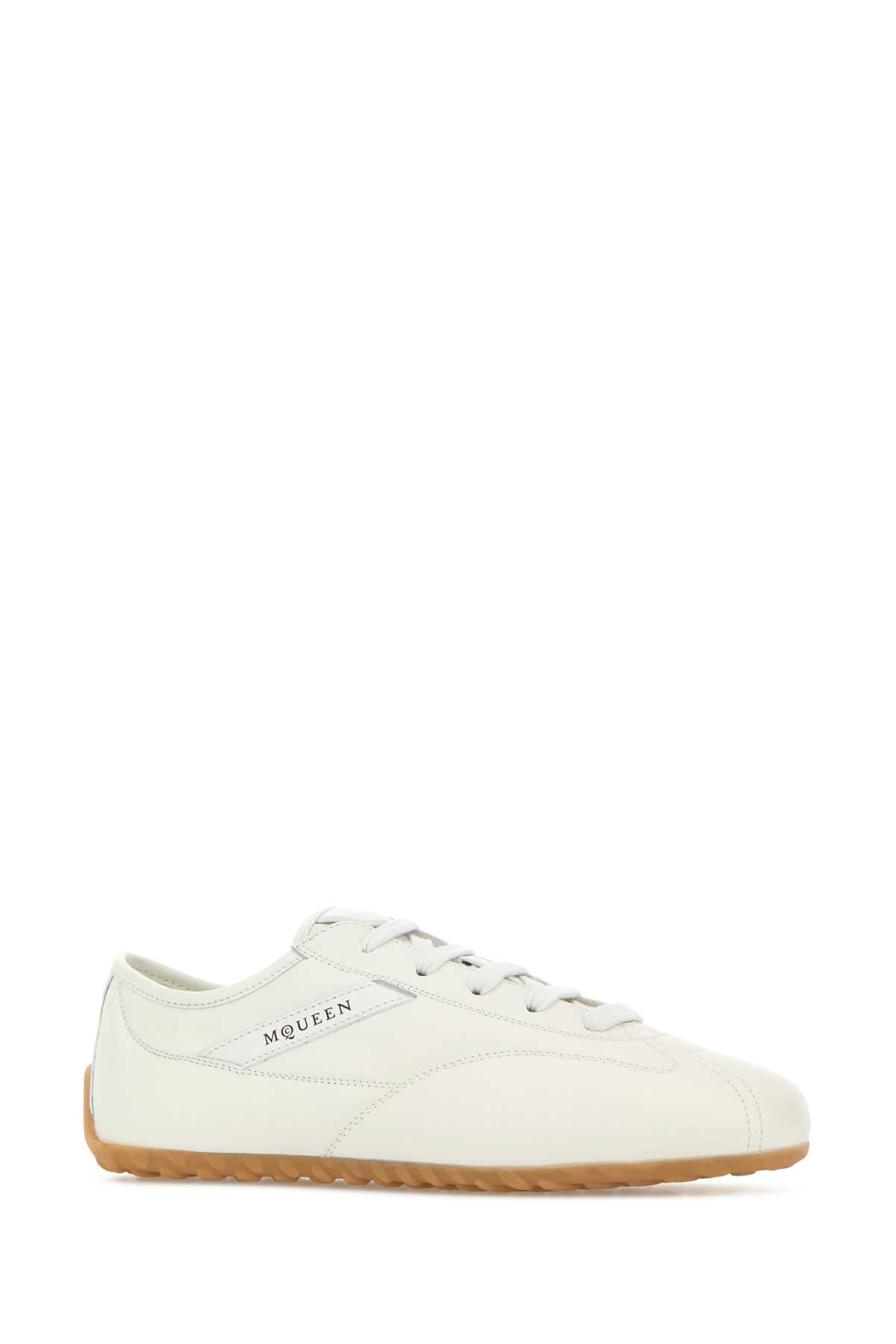 Alexander Mcqueen Women Ivory Leather Boxe Sneakers ALEXANDER MCQUEEN