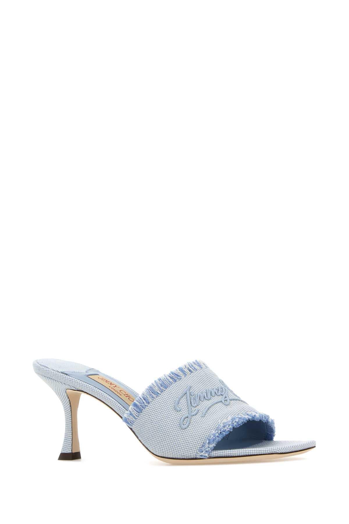 Jimmy Choo Women Two-Tone Canvas Alexia 70 Mules JIMMY CHOO