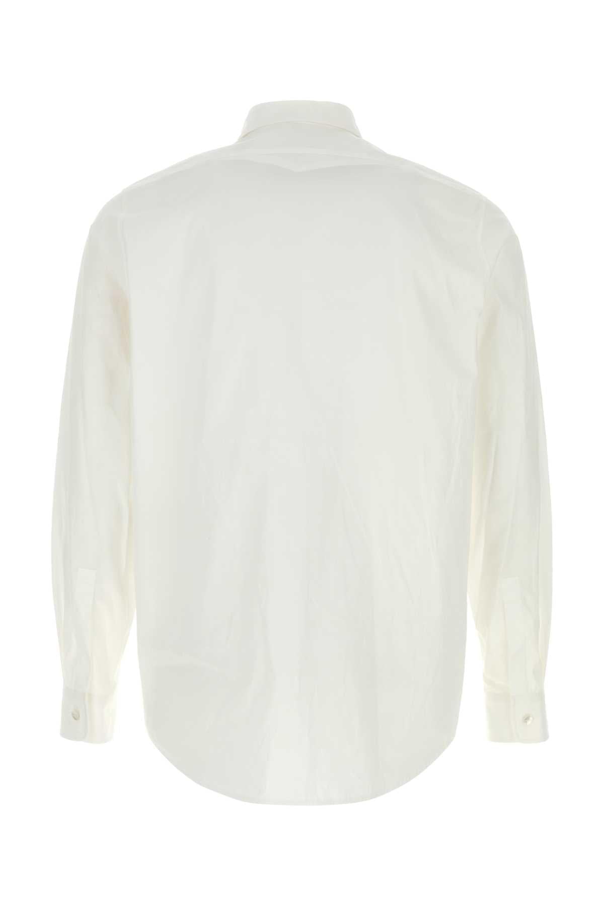 Jil Sander Men White Poplin Shirt JIL SANDER