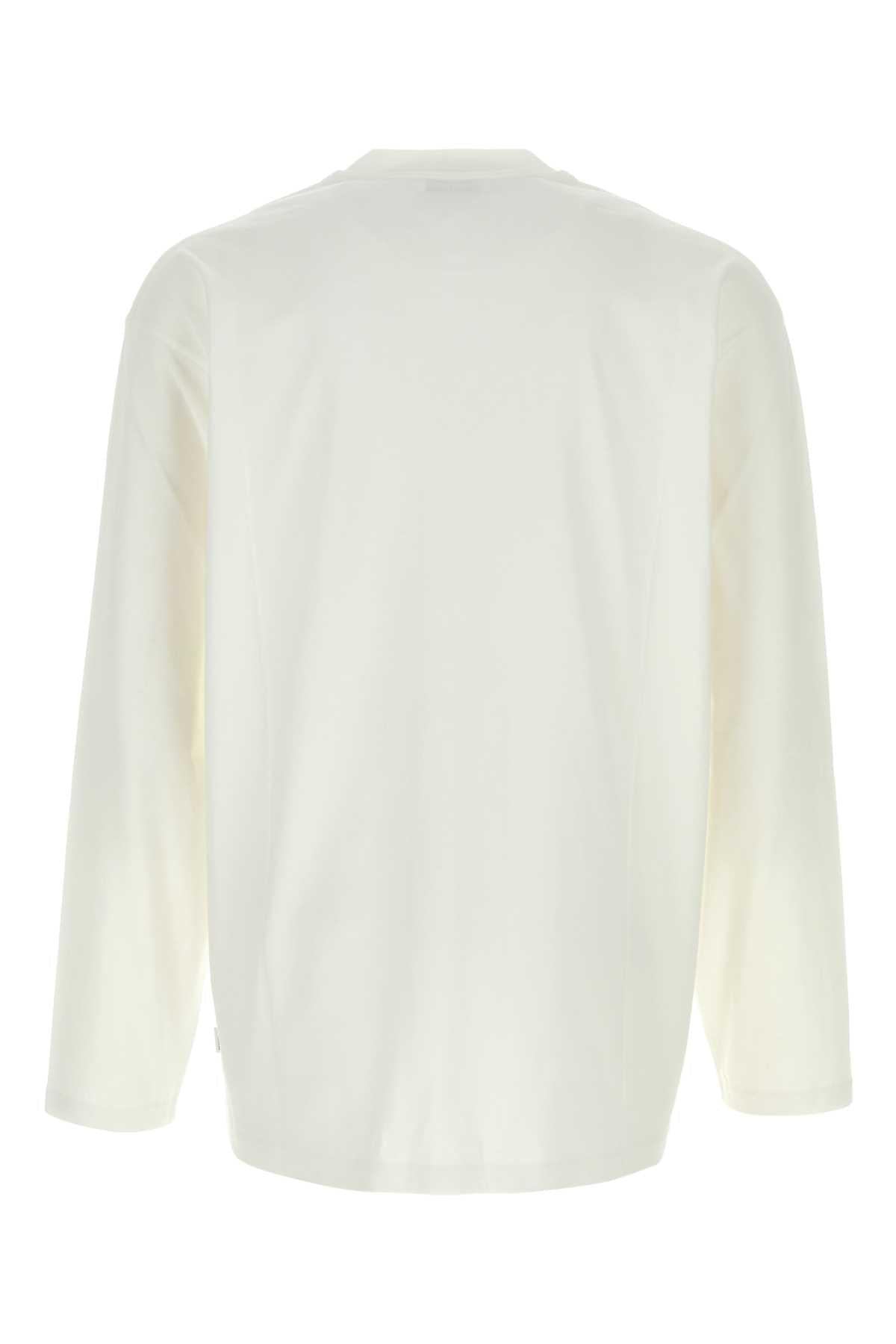 Jil Sander Men White Cotton T-Shirt JIL SANDER