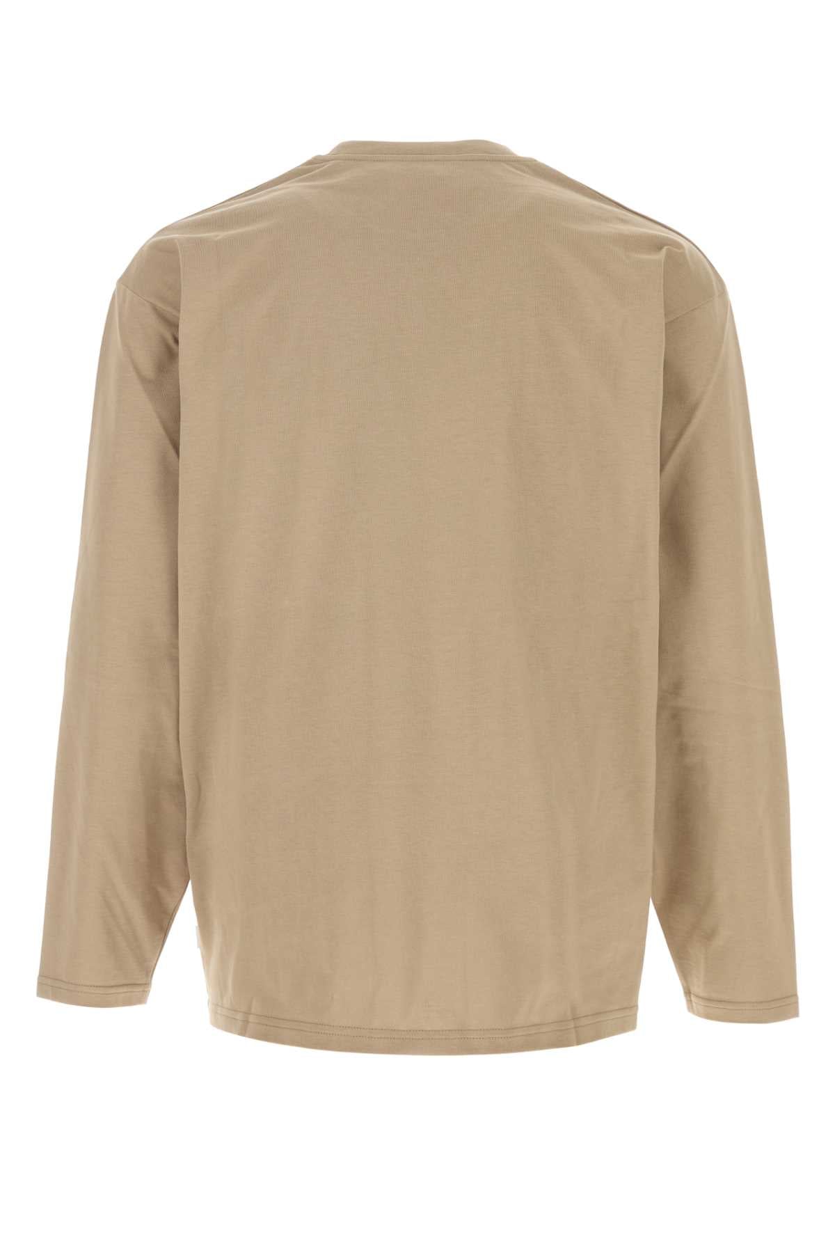 Jil Sander Men Camel Cotton T-Shirt JIL SANDER