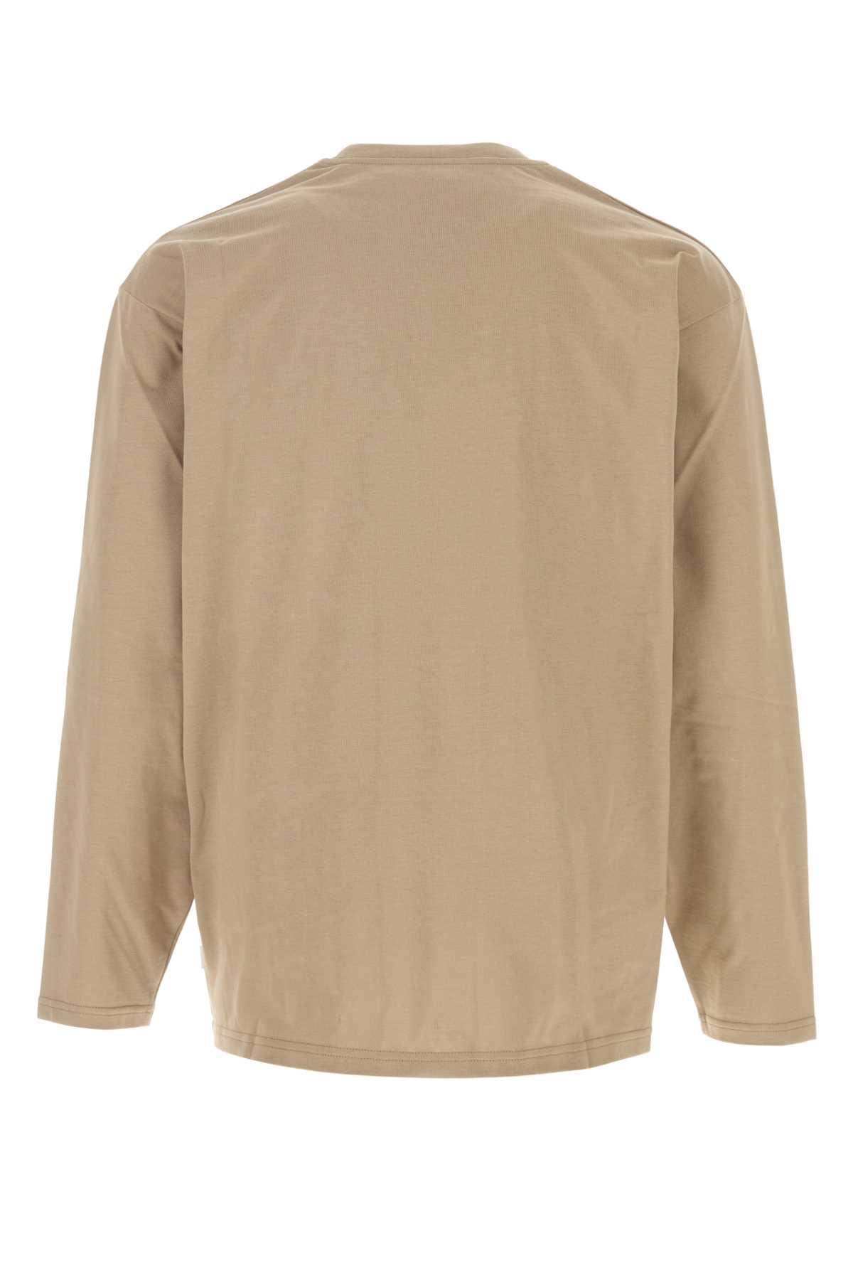 Jil Sander Men Camel Cotton T-Shirt JIL SANDER