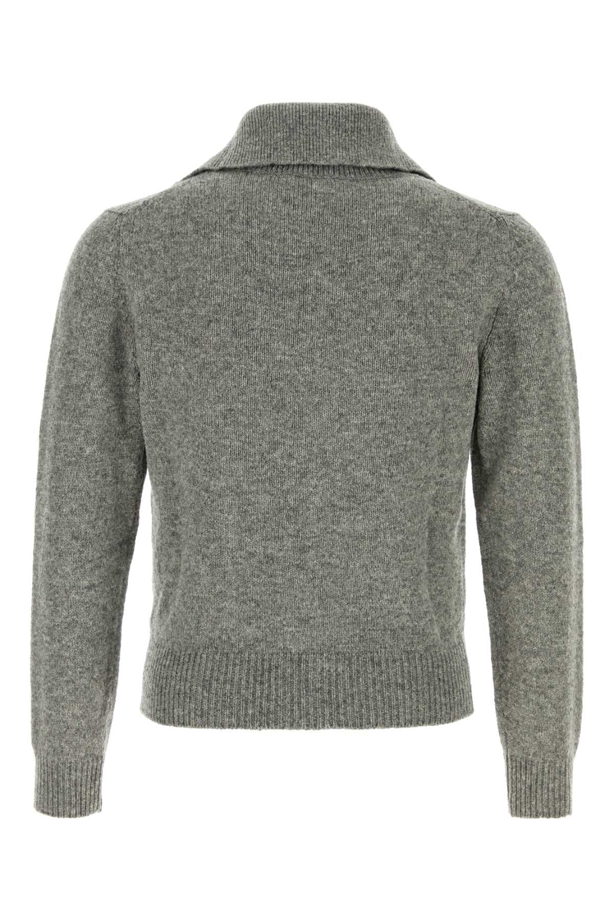 Jil Sander Men Grey Wool Blend Cardigan JIL SANDER