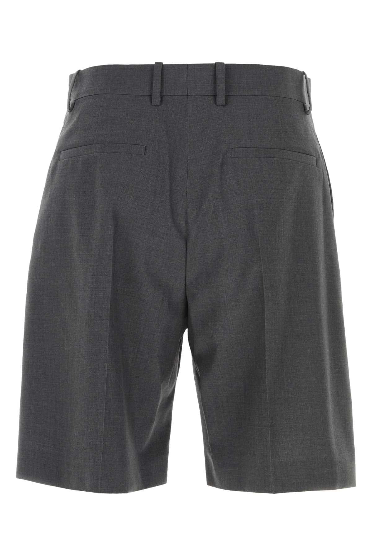 Jil Sander Men Dark Grey Wool Bermuda Shorts JIL SANDER