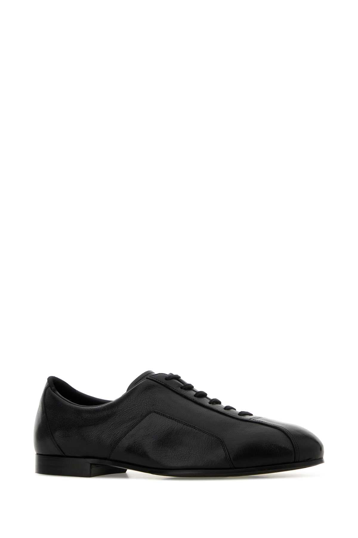 Jil Sander Men Black Leather Hamburg Lace-Up Shoes JIL SANDER