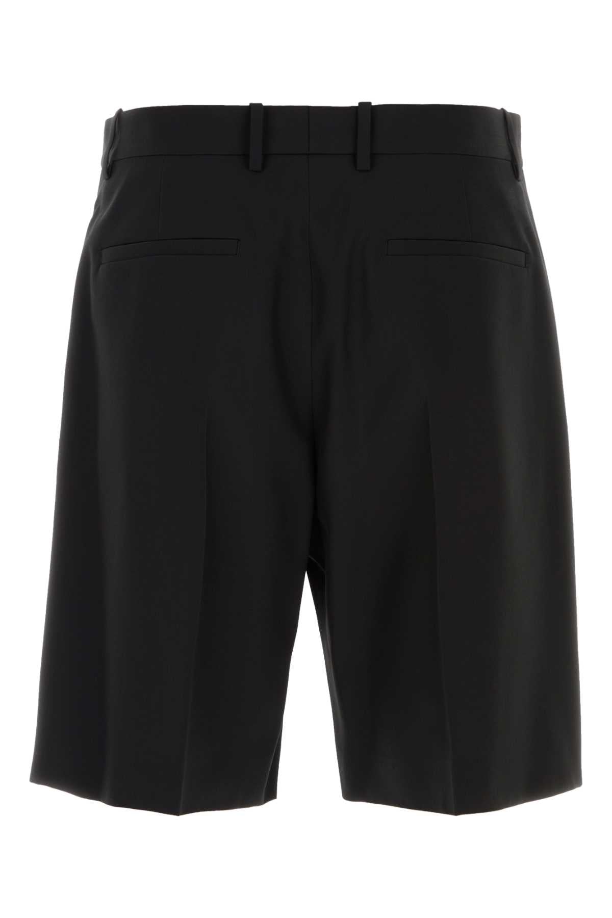 Jil Sander Men Black Wool Bermuda Shorts JIL SANDER